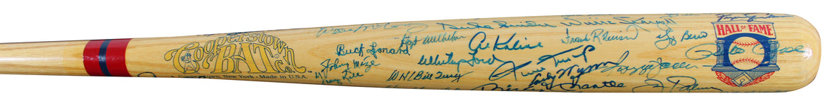 MLB HOFers (56) Mantle, Mays, Koufax, McCovey, Musial Signed HOF Logo Bat JSA