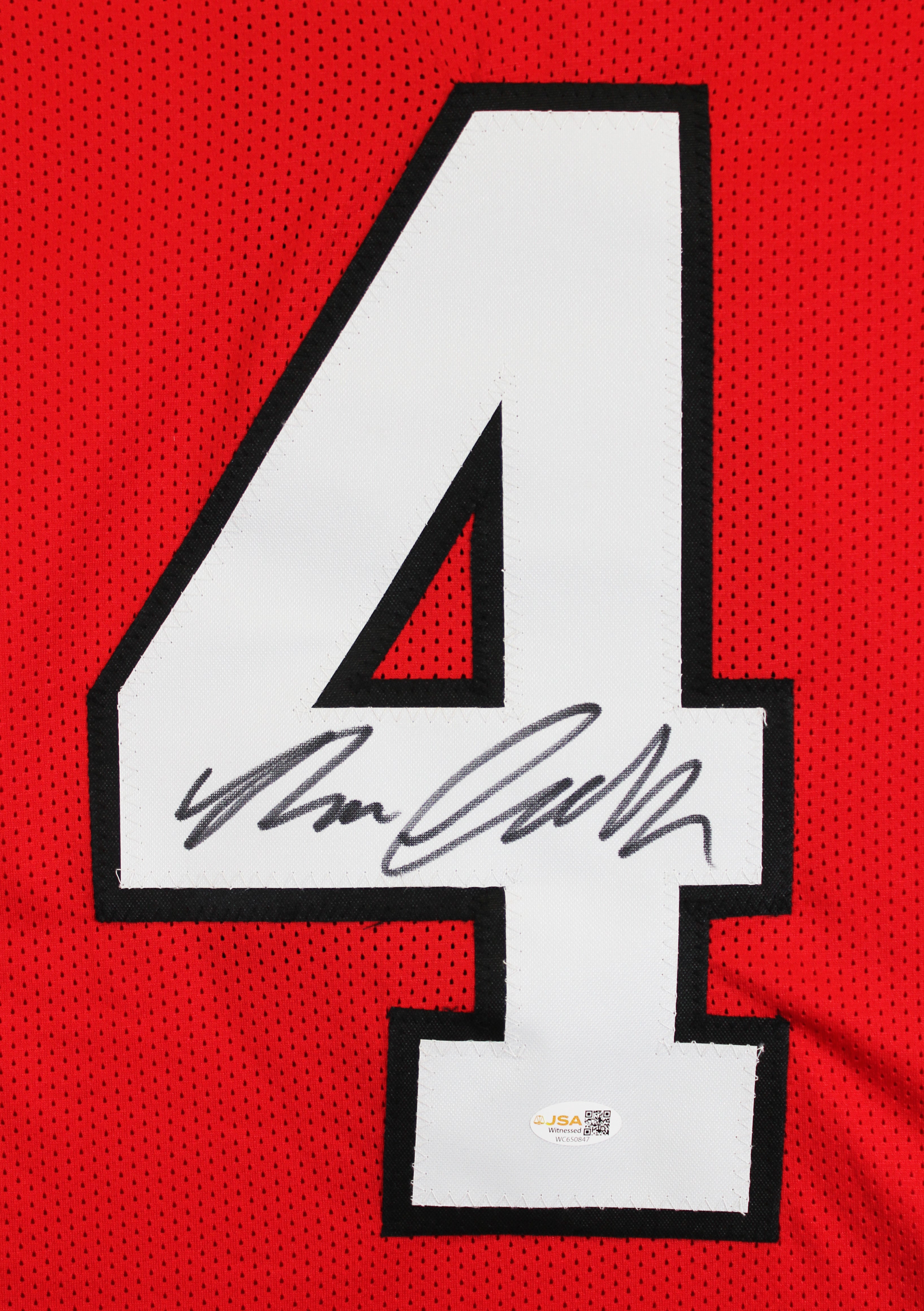 Georgia Nolan Smith Authentic Signed Red Pro Style Jersey JSA Witness