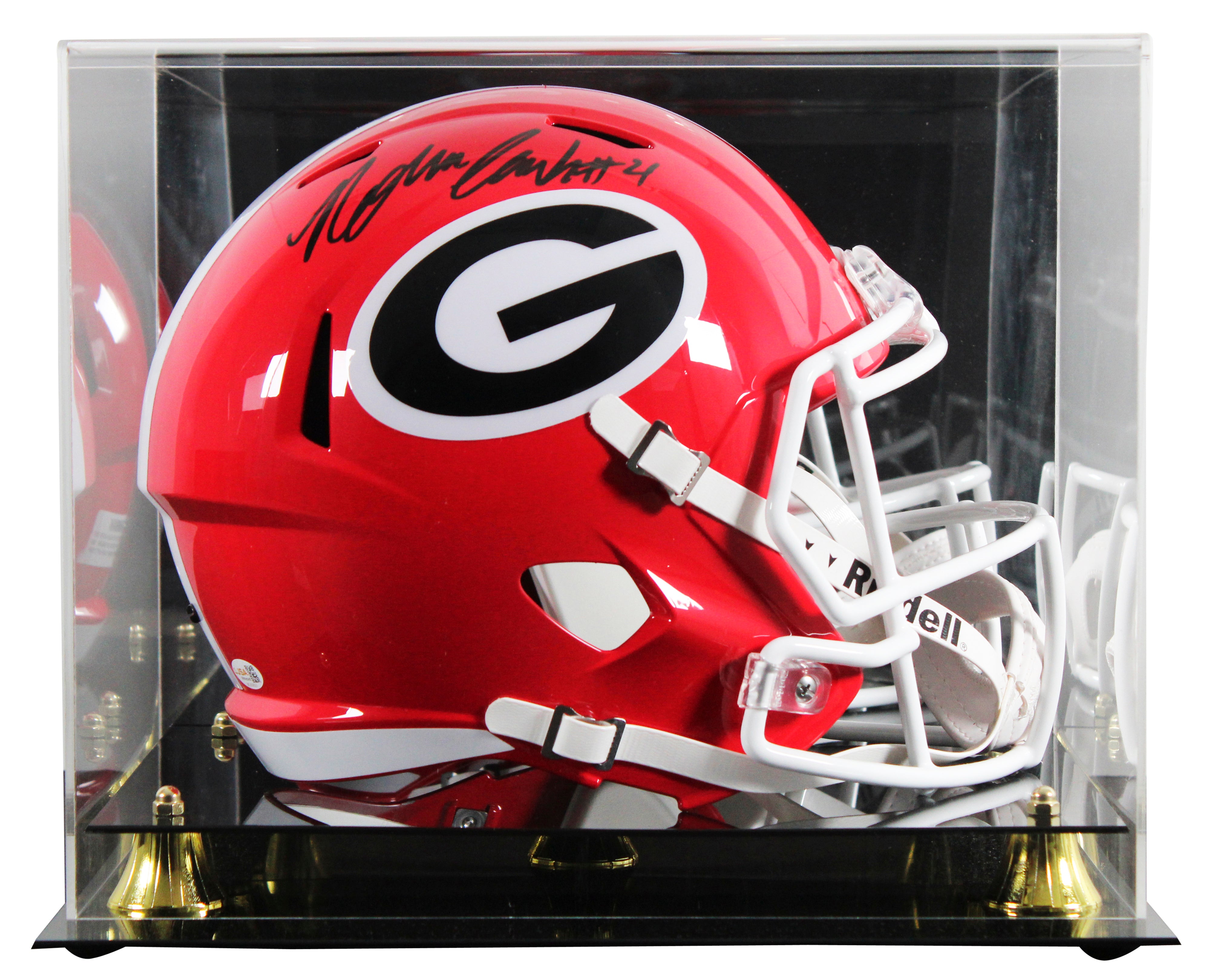 Georgia Nolan Smith Signed Full Size Speed Rep Helmet W/ Case JSA Witnessed