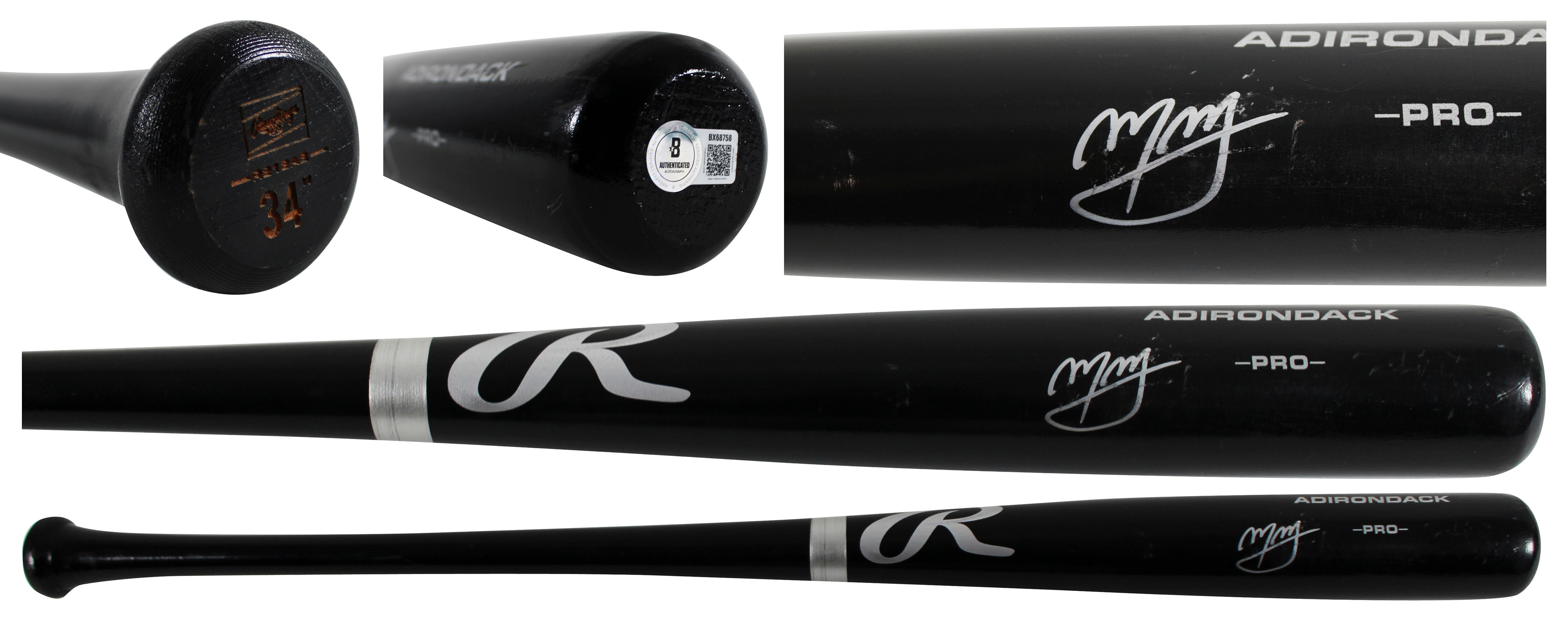 Padres Manny Machado Signed Black Rawlings Adirondack Baseball Bat BAS #BX68758