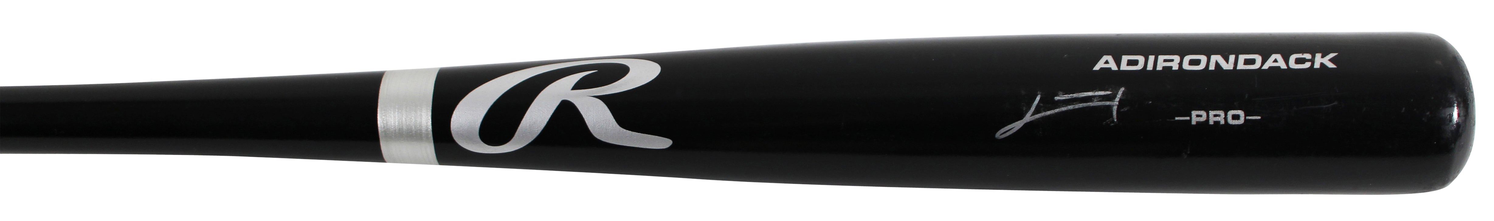 Rays Junior Caminero Signed Black Rawlings Adirondack Baseball Bat BAS #BX68770