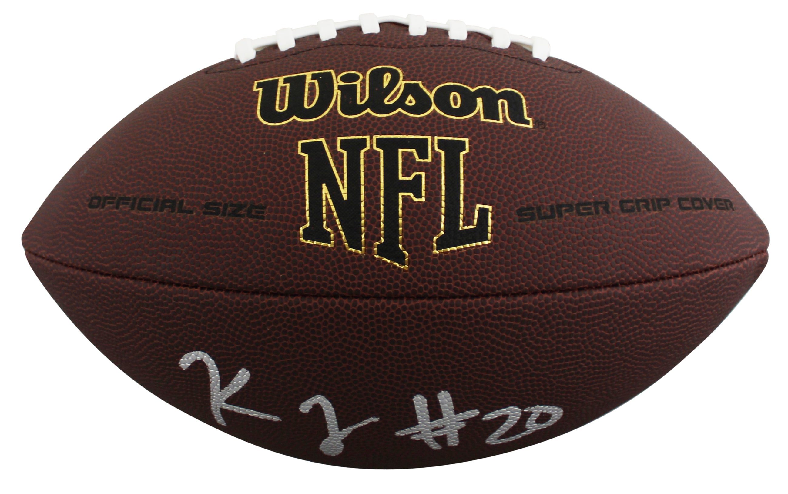 Steelers Kaleb Johnson Authentic Signed Wilson Super Grip Football BAS #BW88733
