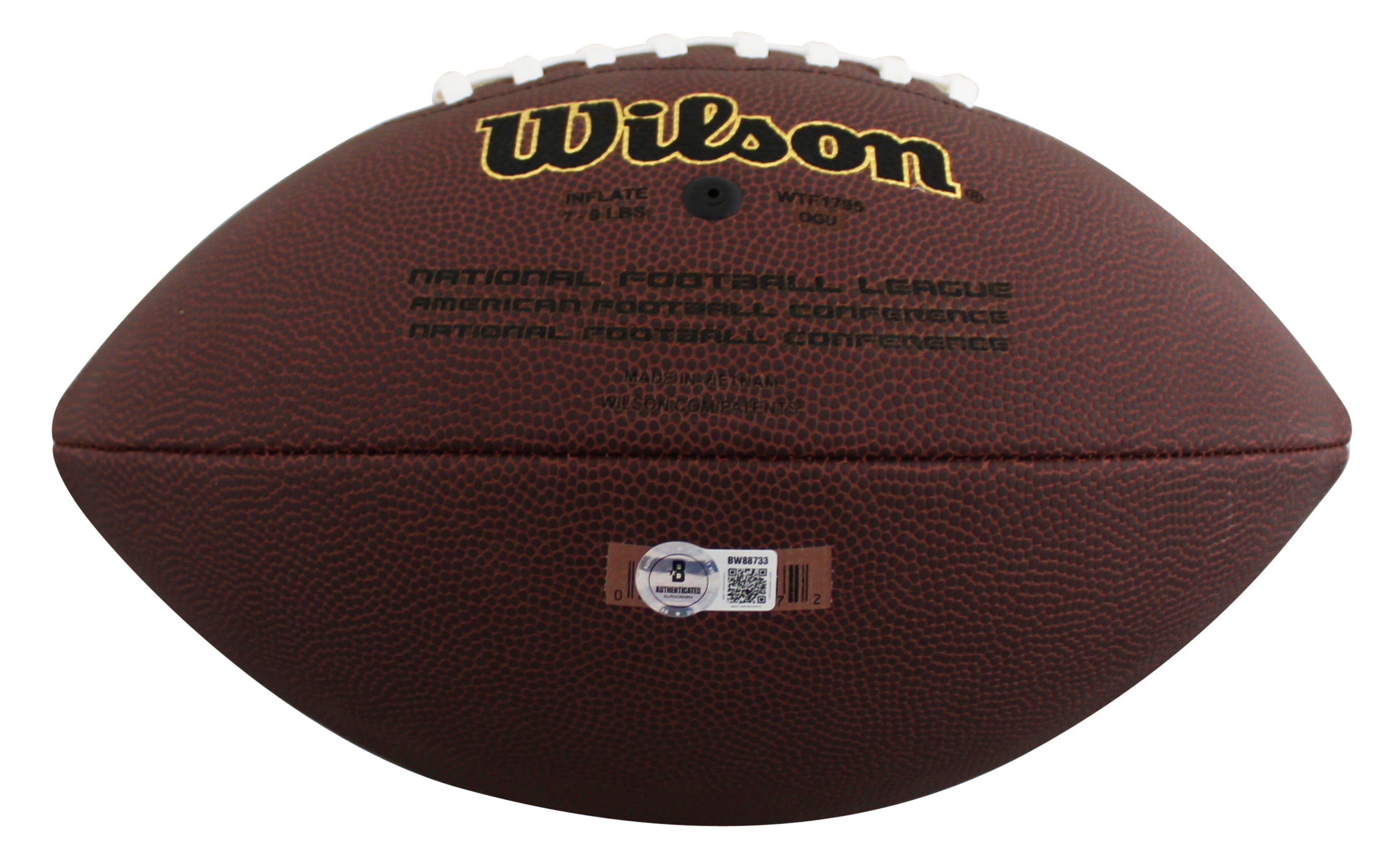 Steelers Kaleb Johnson Authentic Signed Wilson Super Grip Football BAS #BW88733