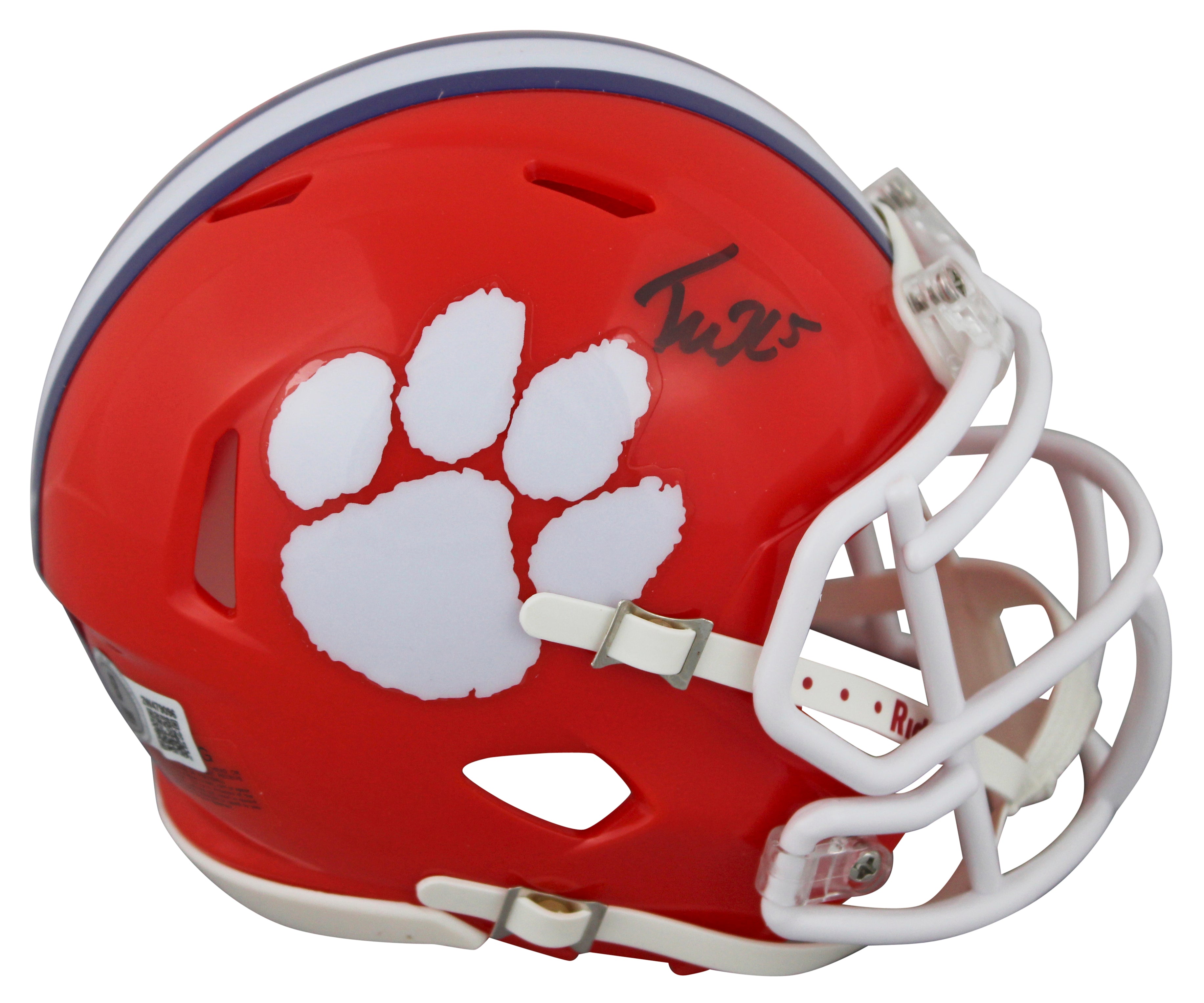 Clemson Tee Higgins Authentic Signed Speed Mini Helmet BAS Witnessed