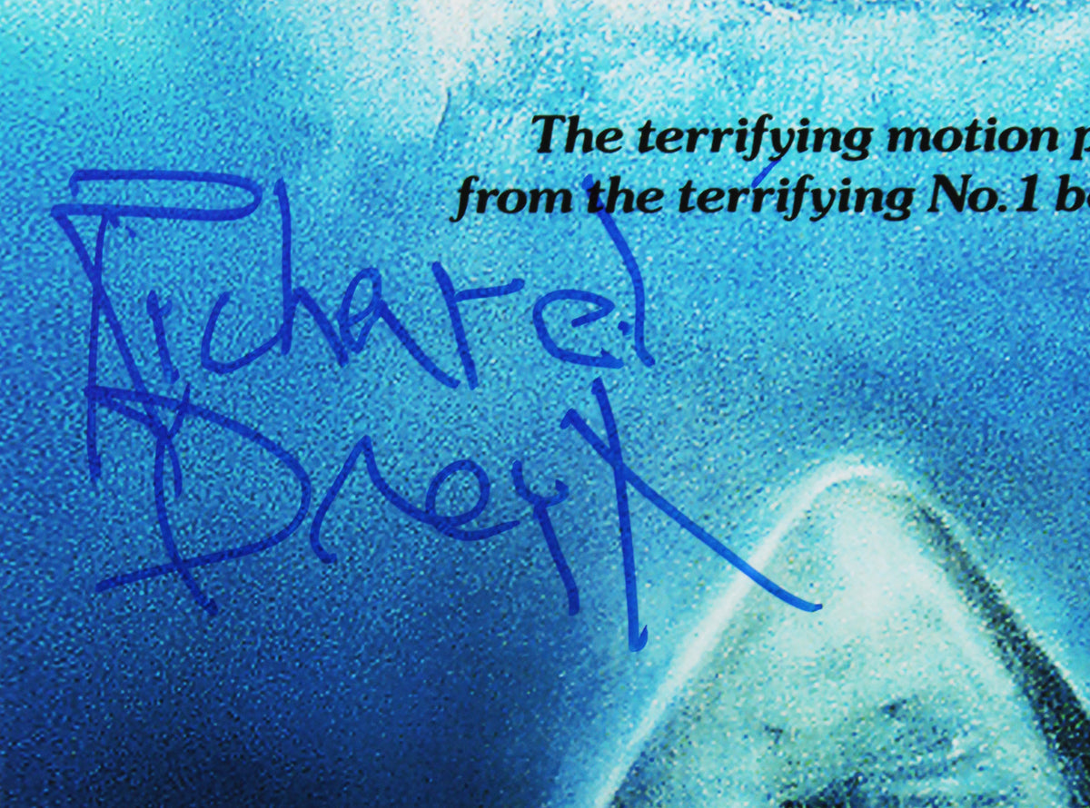 Richard Dreyfuss Jaws Signed 12x18 Mini Movie Poster Photo BAS #BV25113