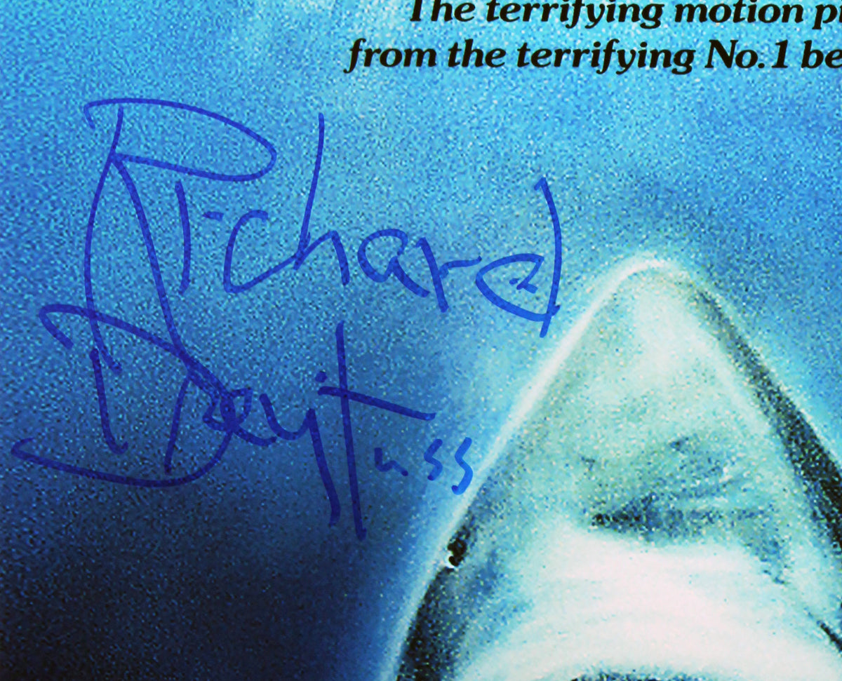 Richard Dreyfuss Jaws Signed 12x18 Mini Movie Poster Photo BAS #BV24599
