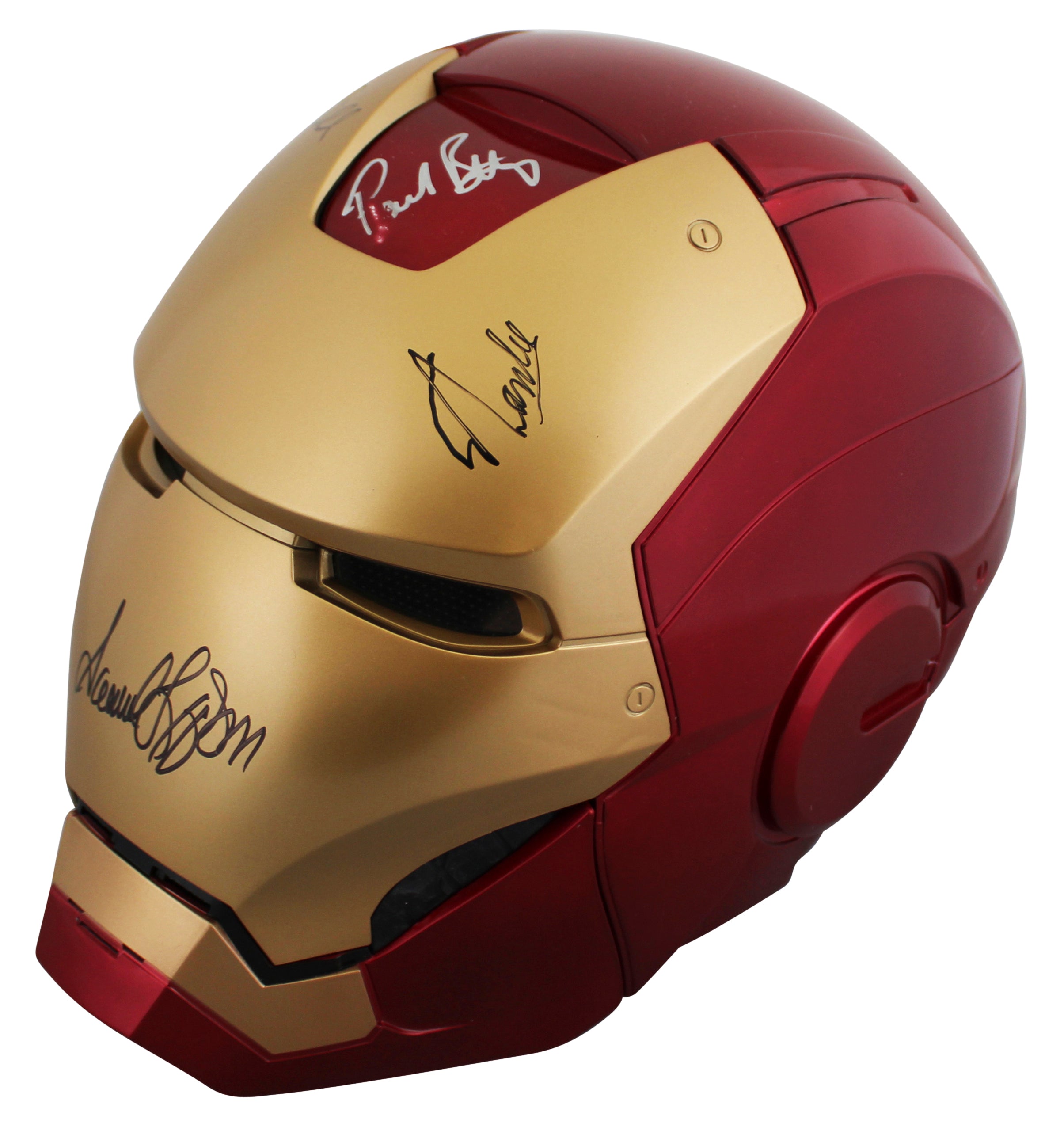 The Avengers (5) Lee, Jackson, Rudd +2 Signed Iron Man F/S Helmet BAS #AE64818
