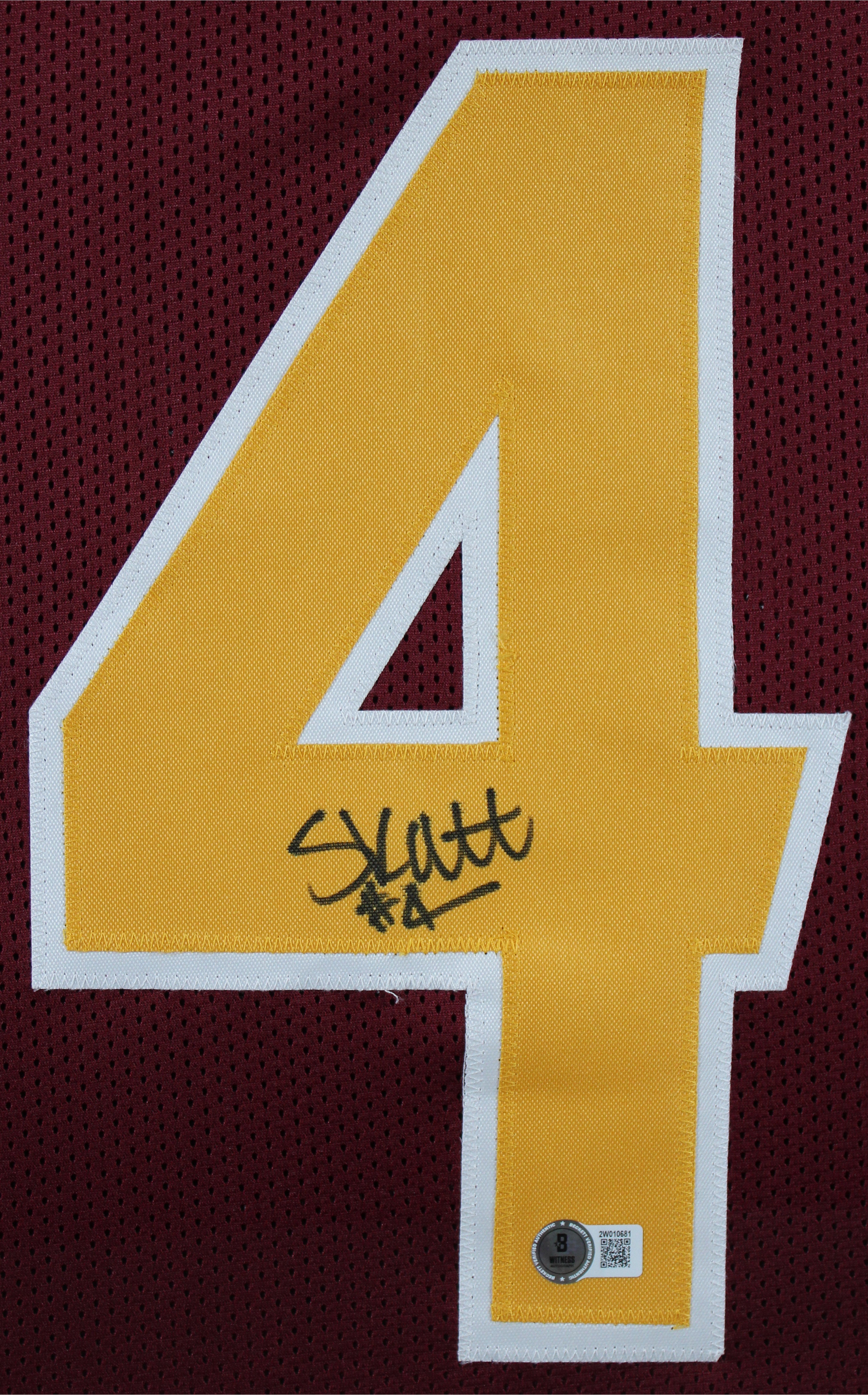 Arizona State Cameron Skattebo Signed Maroon Pro Style Framed Jersey BAS Witness