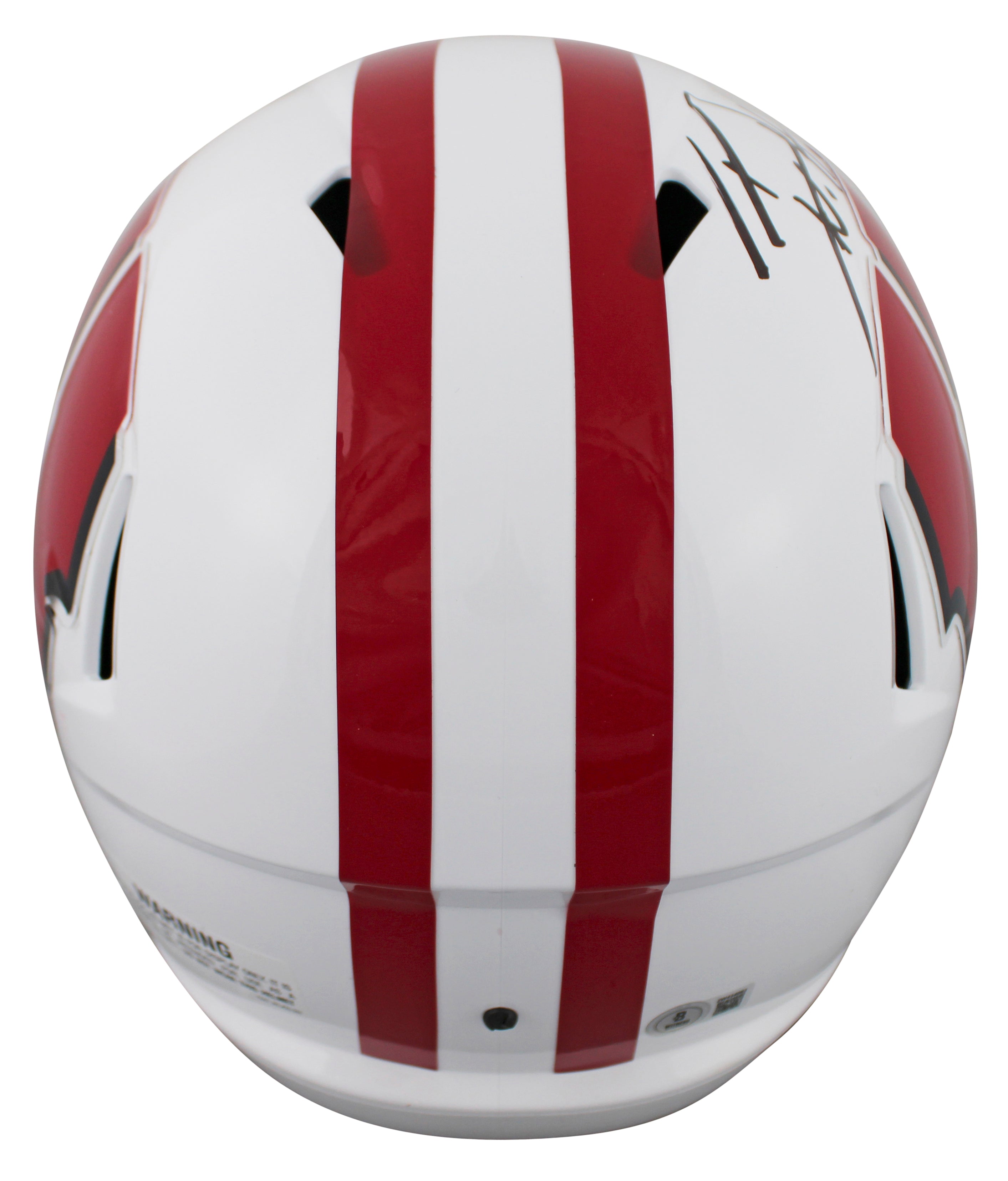 Wisconsin T.J. Watt Authentic Signed Full Size Speed Rep Helmet BAS Witnessed
