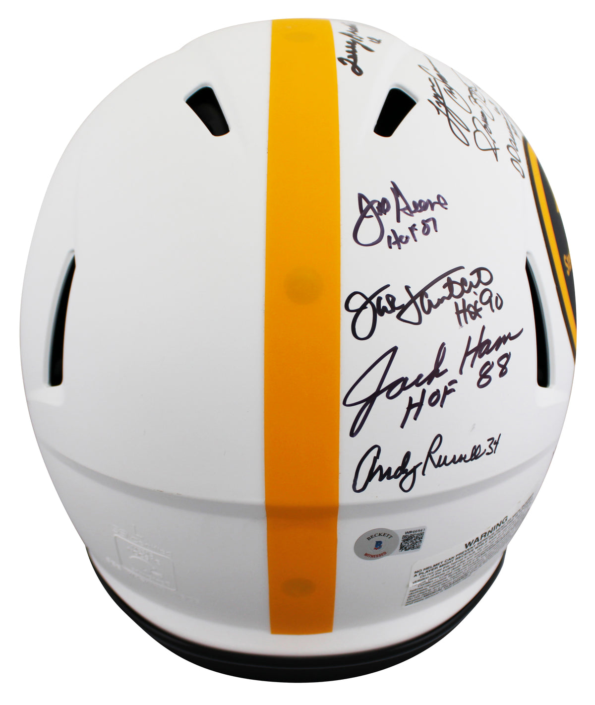 Steelers (16) Bradshaw, Bettis, Greene Signed Lunar F/S Speed Proline Helmet BAS