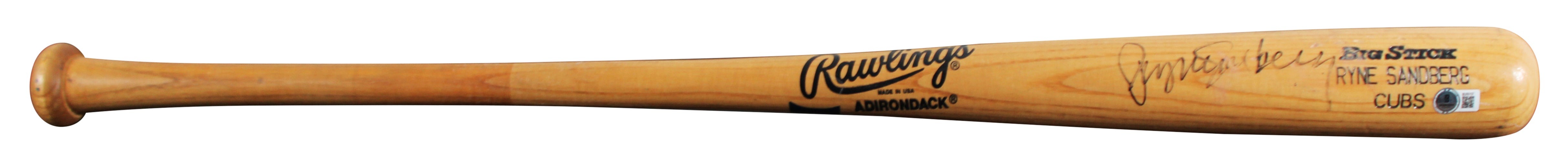Cubs Ryne Sandberg Signed Game Used Rawlings Big Stick Player Model Bat BAS
