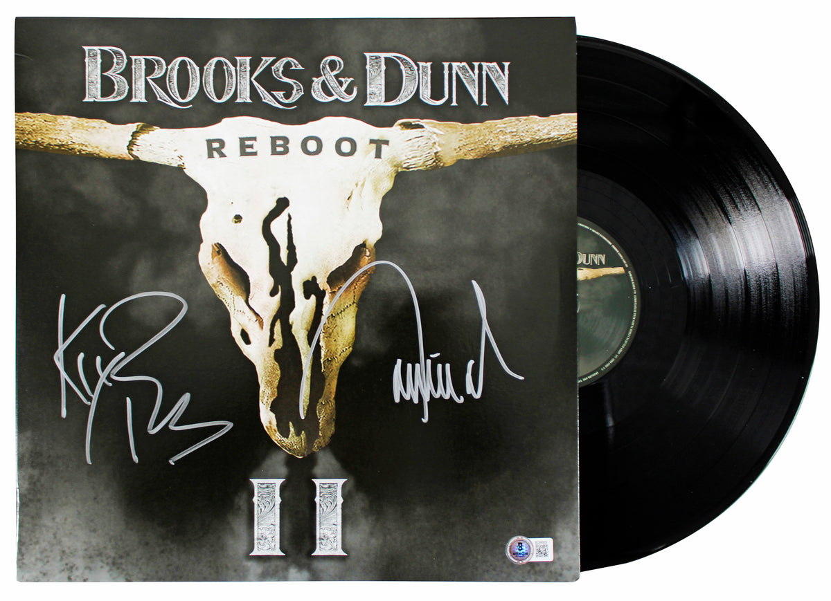 Kix Brooks & Ronnie Dunn Brooks & Dunn Signed Reboot Album Cover W/ Vinyl BAS