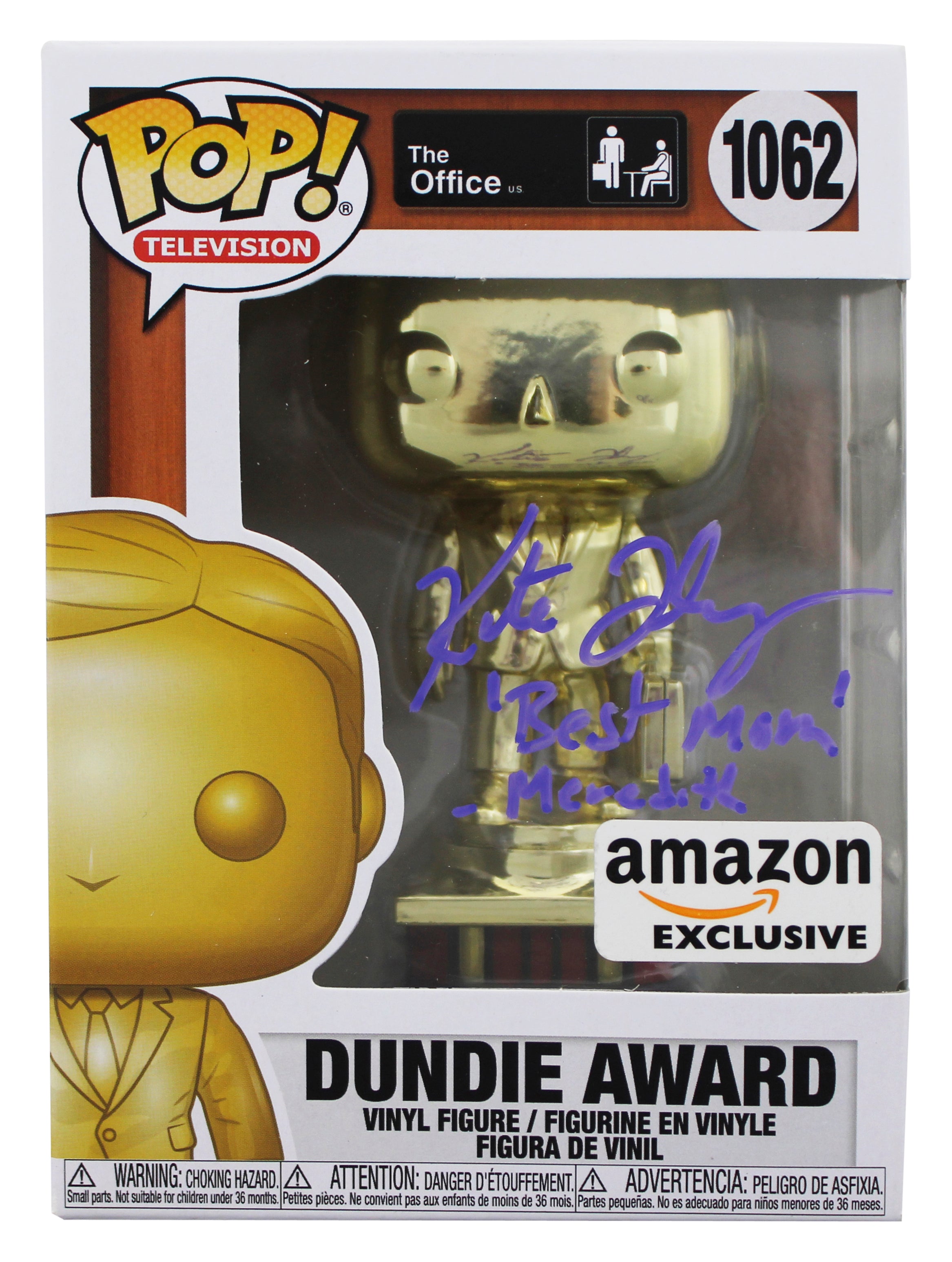 Kate Flannery "2x Insc" Signed Dundie Award #1062 Funko Pop Figure PSA/DNA Itp 1