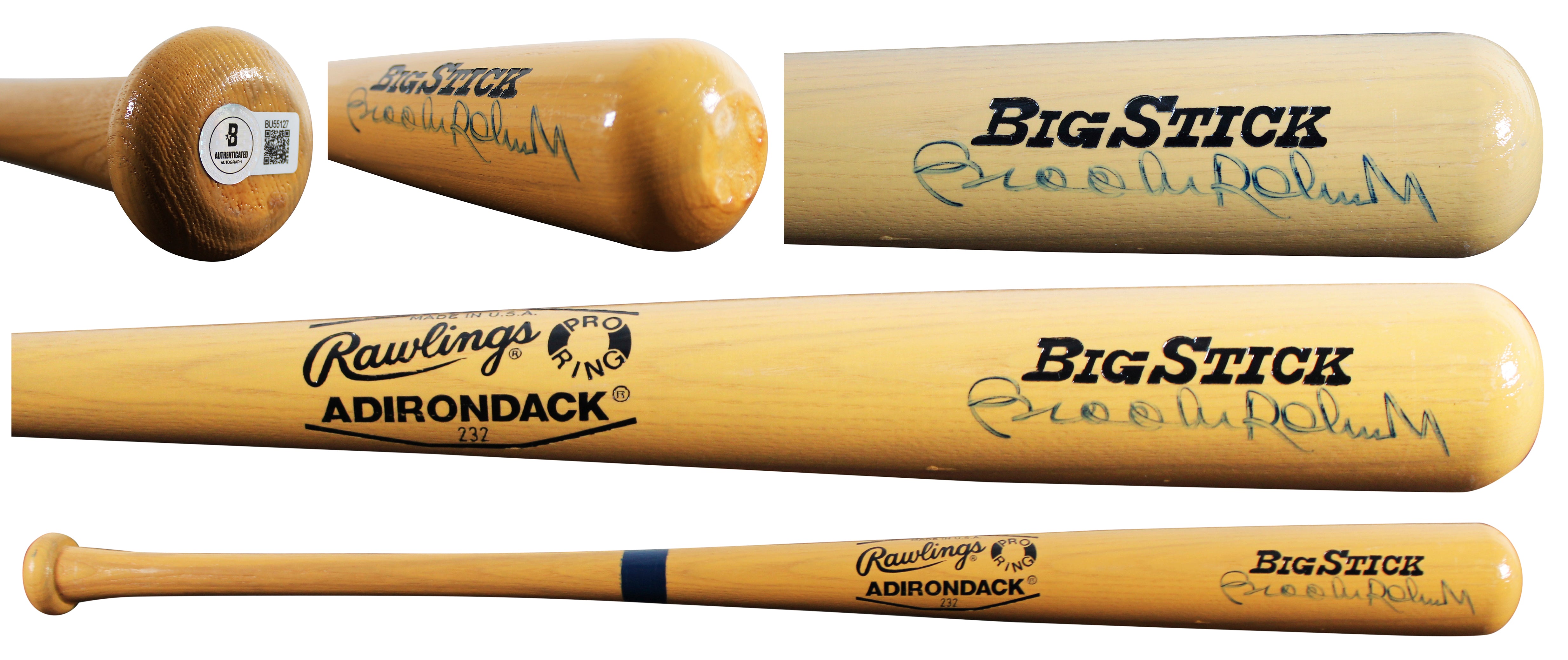 Orioles Brooks Robinson Signed Rawlings Big Stick Baseball Bat BAS #BU55127
