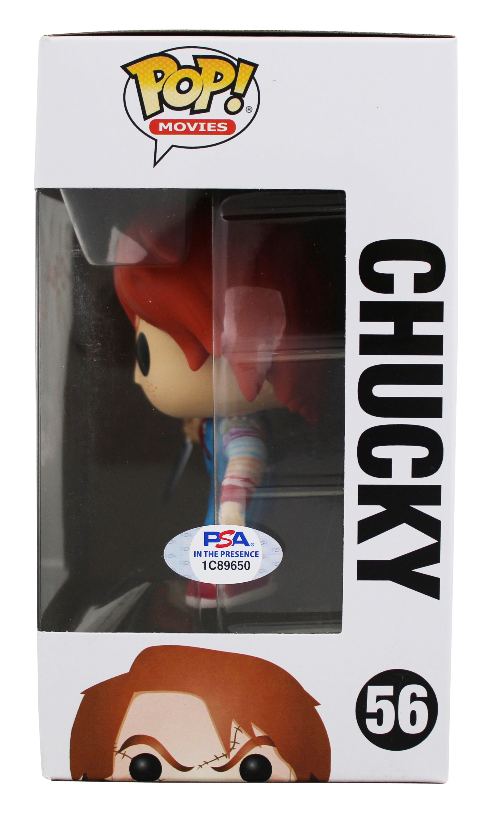 Ed Gale Child's Play 2 "Chucky" Signed Chucky #56 Funko Pop Figure PSA #1C89650