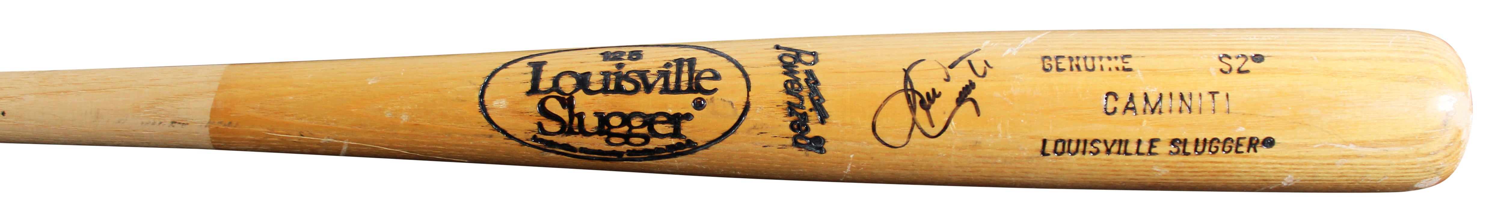 Astros Ken Caminiti Signed Game Used Louisville Slugger Player Model Bat BAS