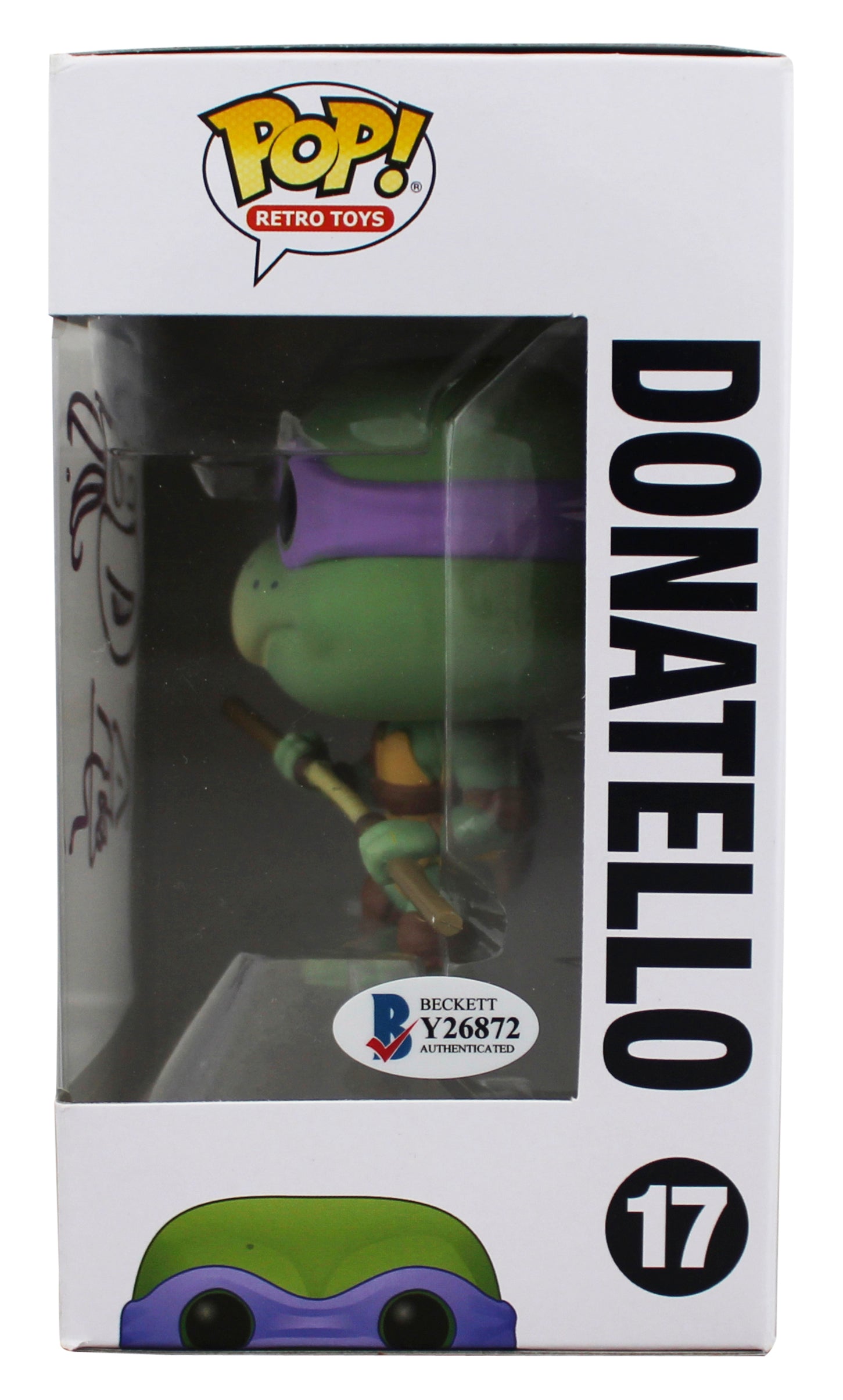 Kevin Eastman TMNT Signed Donatello #17 Funko Pop Figure w/ Sketch BAS #Y26872