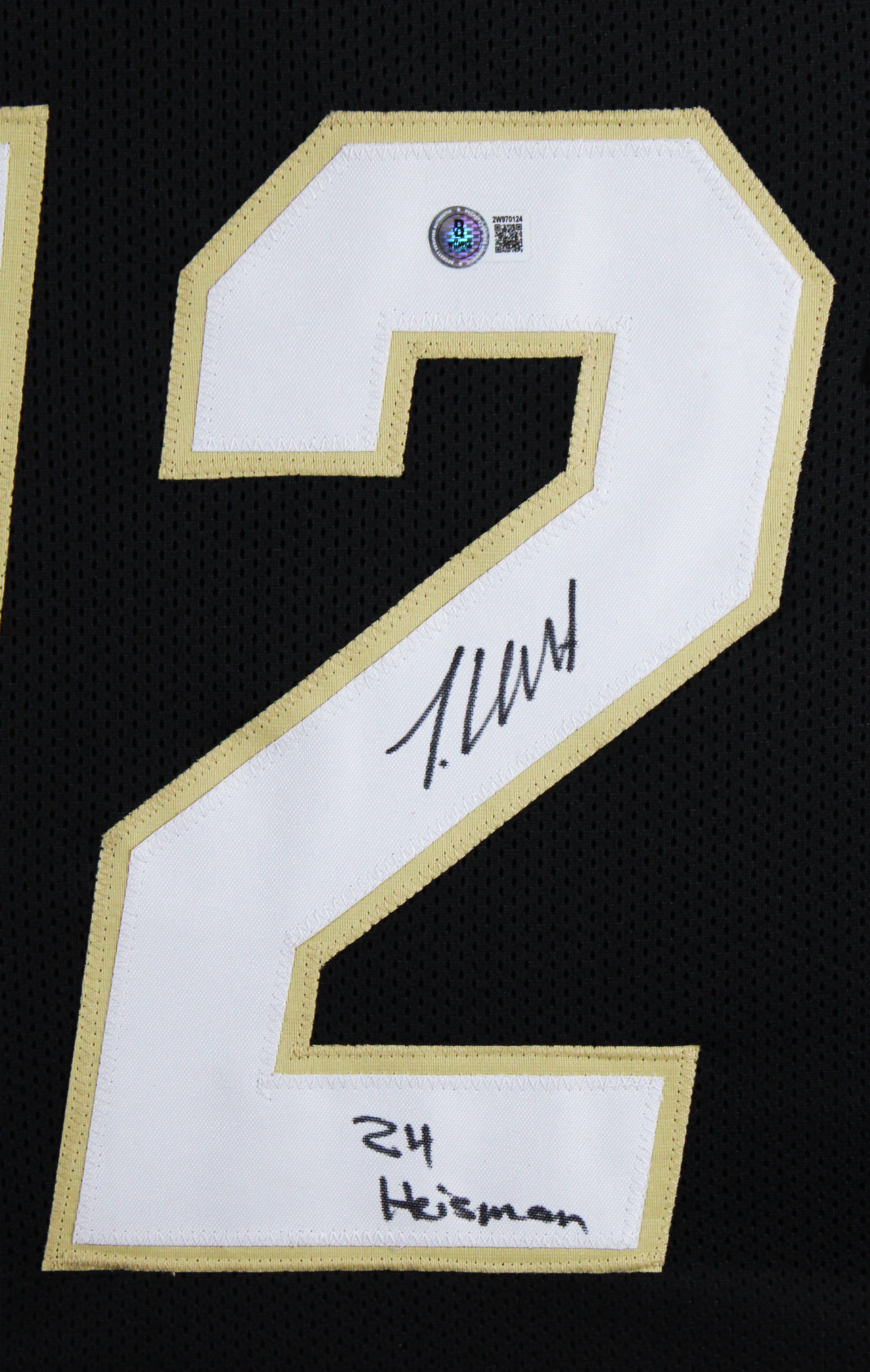 Colorado Travis Hunter "24 HT" Signed Black Pro Style Framed Jersey BAS Witness