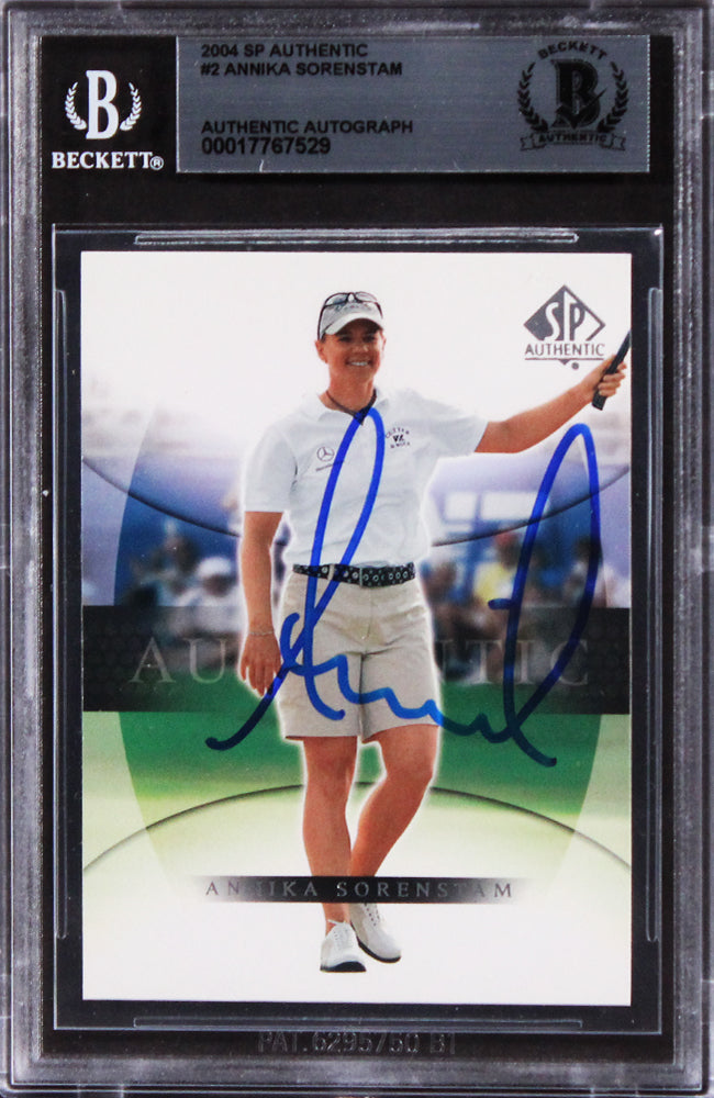 Annika Sorenstam Authentic Signed 2004 SP Authentic #2 Card Autographed BAS Slab