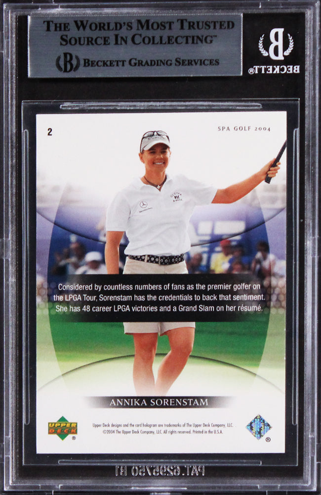 Annika Sorenstam Authentic Signed 2004 SP Authentic #2 Card Autographed BAS Slab