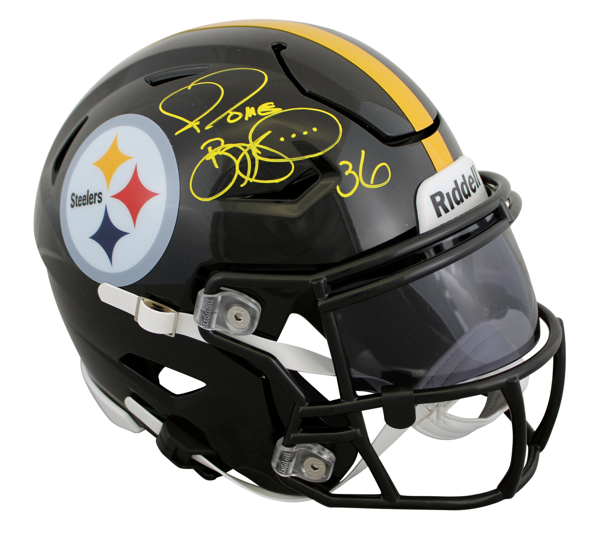 Steelers Jerome Bettis Authentic Signed Speed Flex Midi Helmet BAS Witnessed