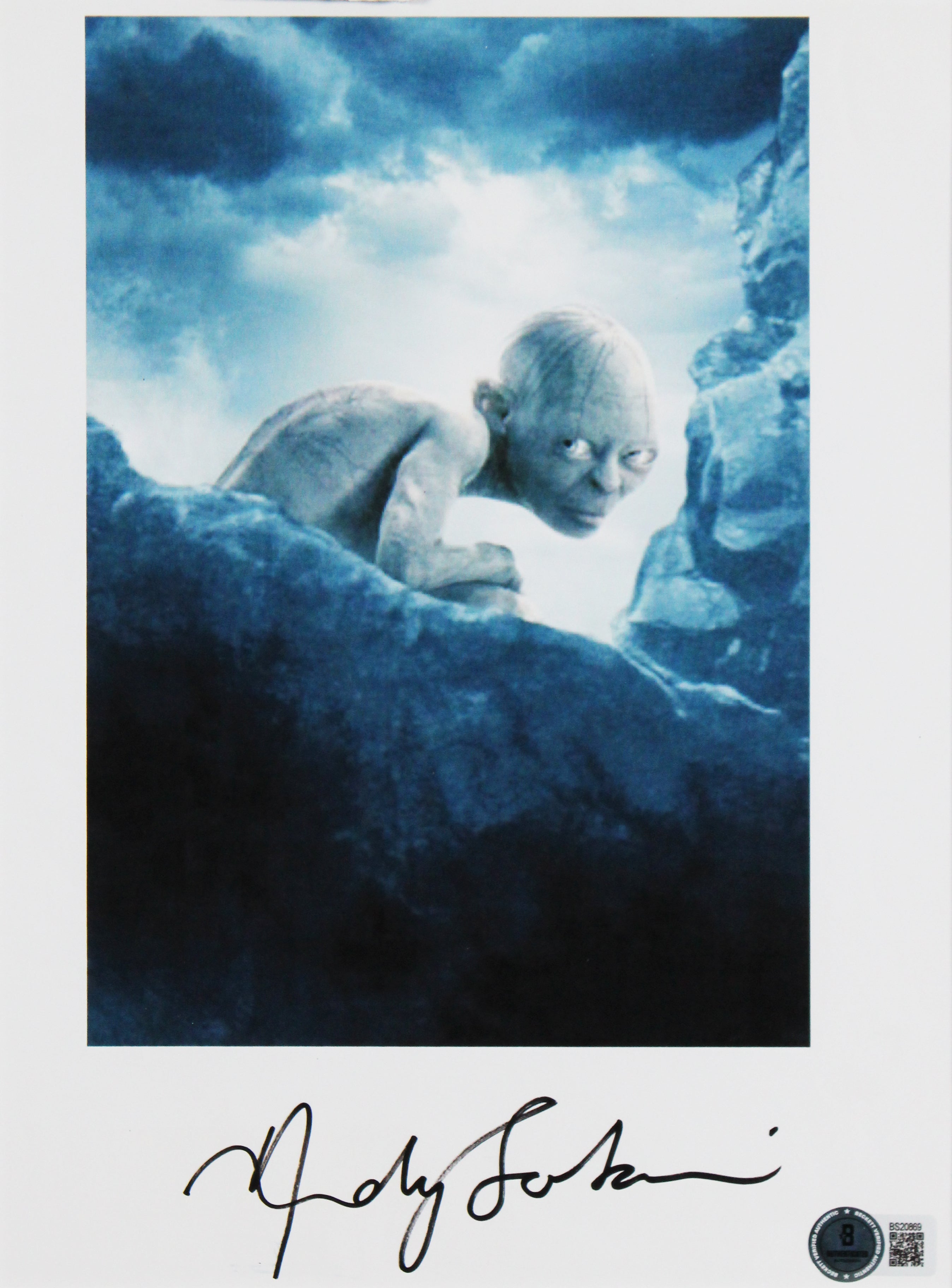 Andy Serkis Lord of the Rings Authentic Signed 8.5x11 Framed Photo BAS #BS20869