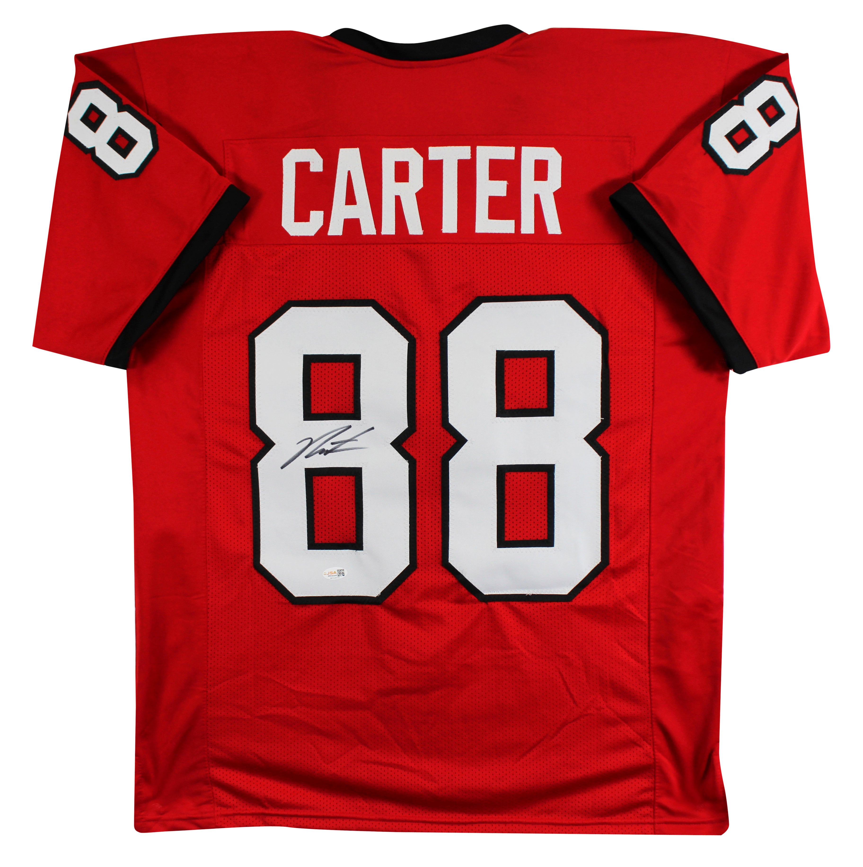 Georgia Jalen Carter Authentic Signed Red Pro Style Jersey JSA Witness