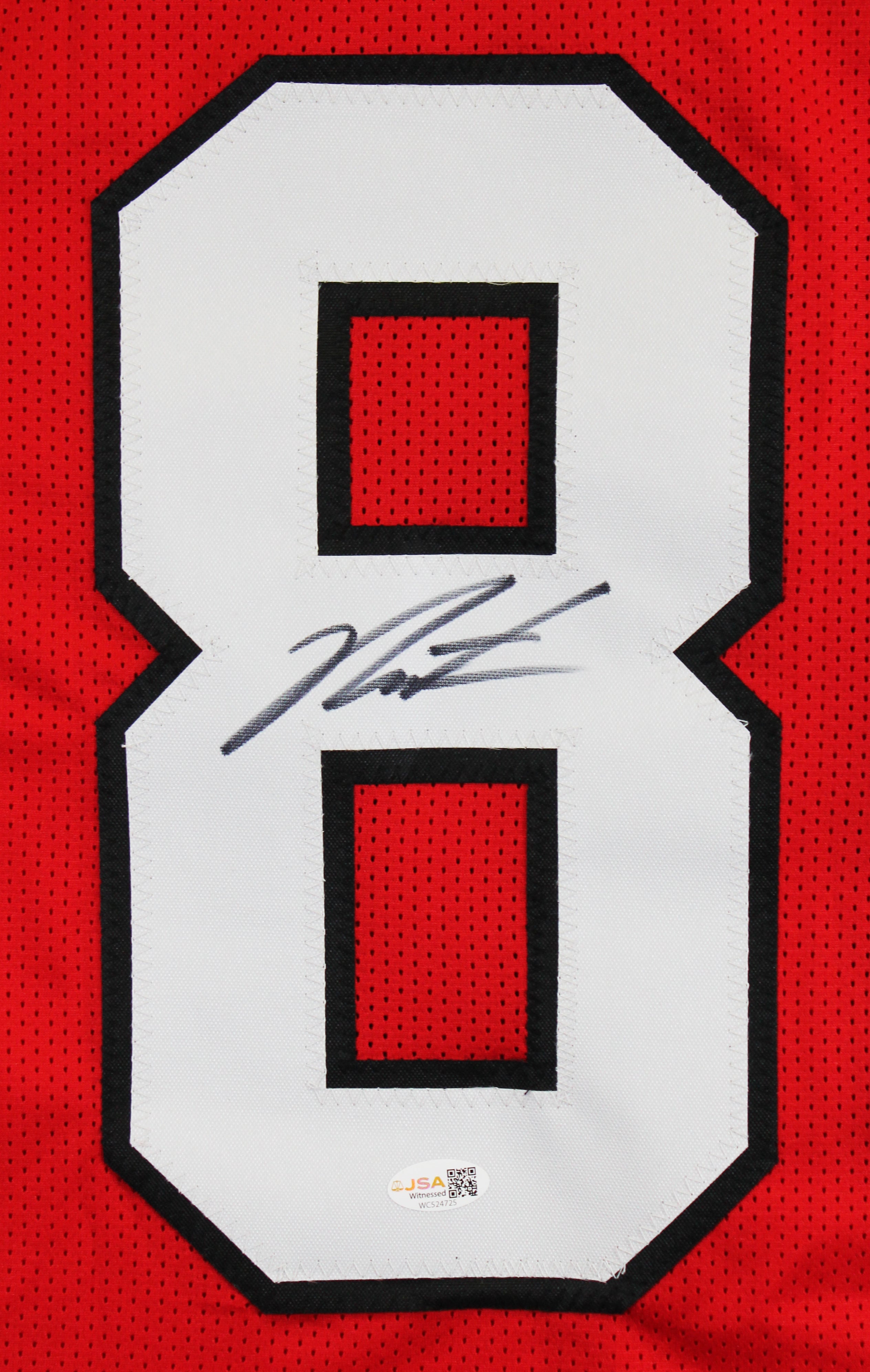 Georgia Jalen Carter Authentic Signed Red Pro Style Jersey JSA Witness