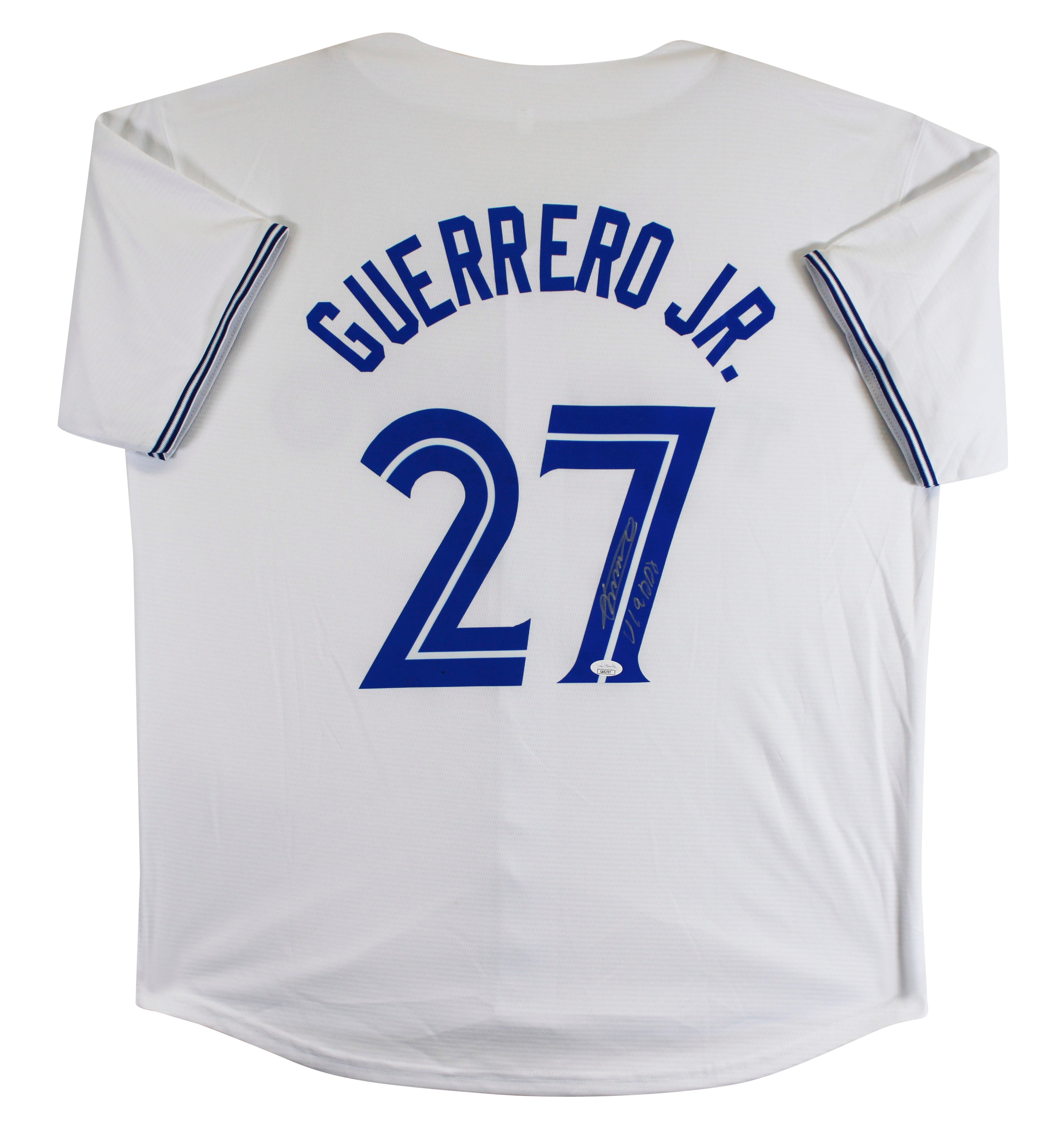 Vladimir Guerrero Jr. "Vladdy" Authentic Signed White Pro Style Jersey JSA
