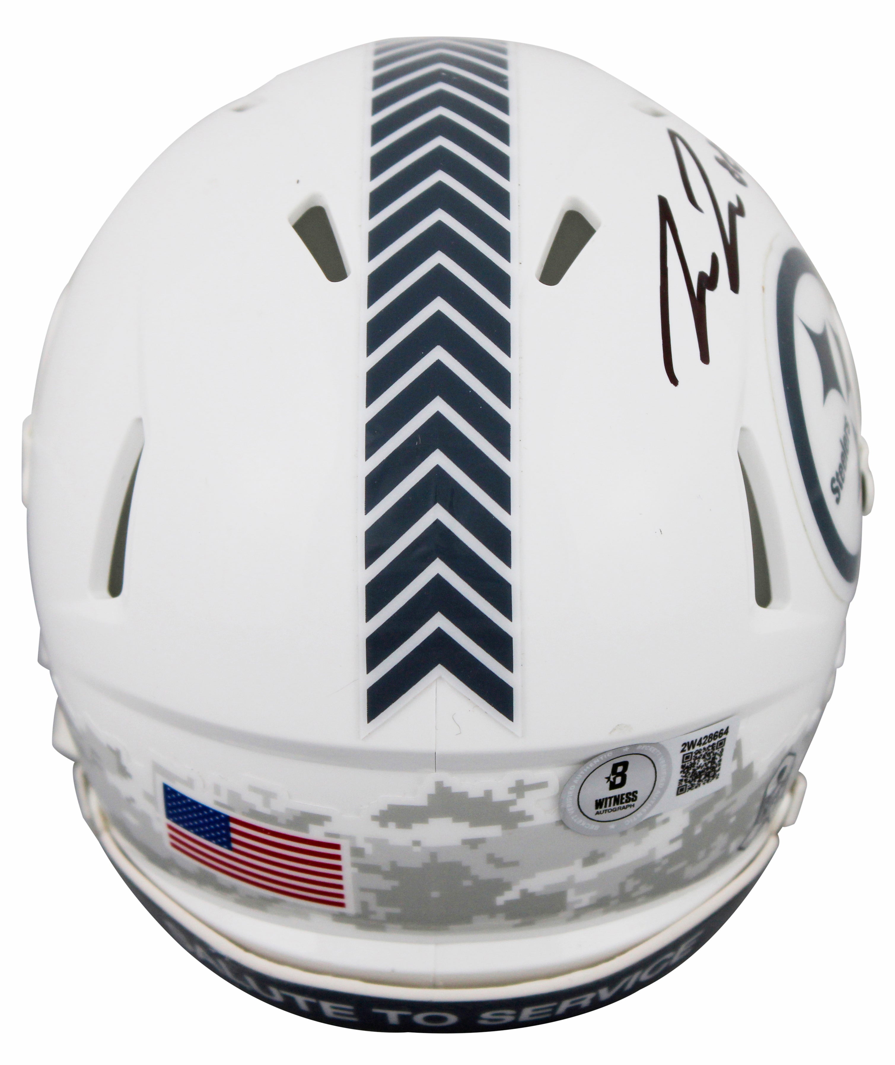 Steelers Pat Freiermuth Signed STS III Speed Mini Helmet W/ Case BAS Witnessed