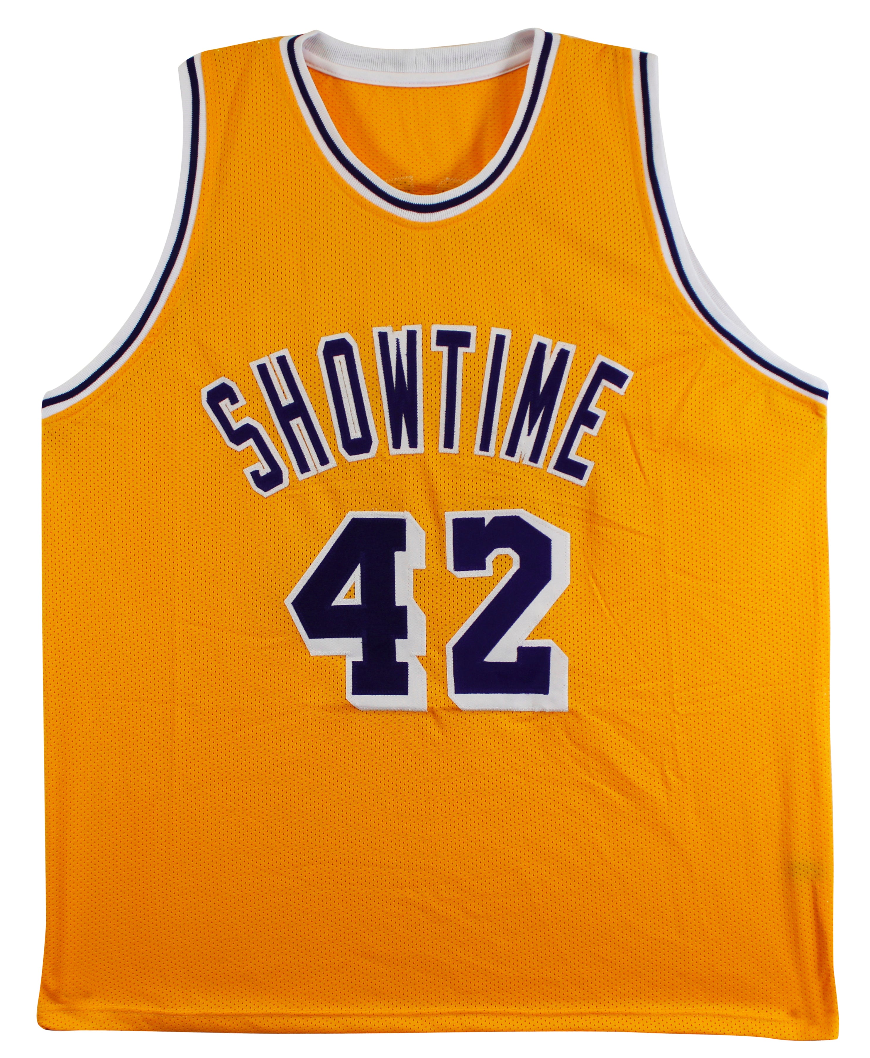 James Worthy Authentic Signed Yellow Pro Style Jersey Autographed BAS Witnessed