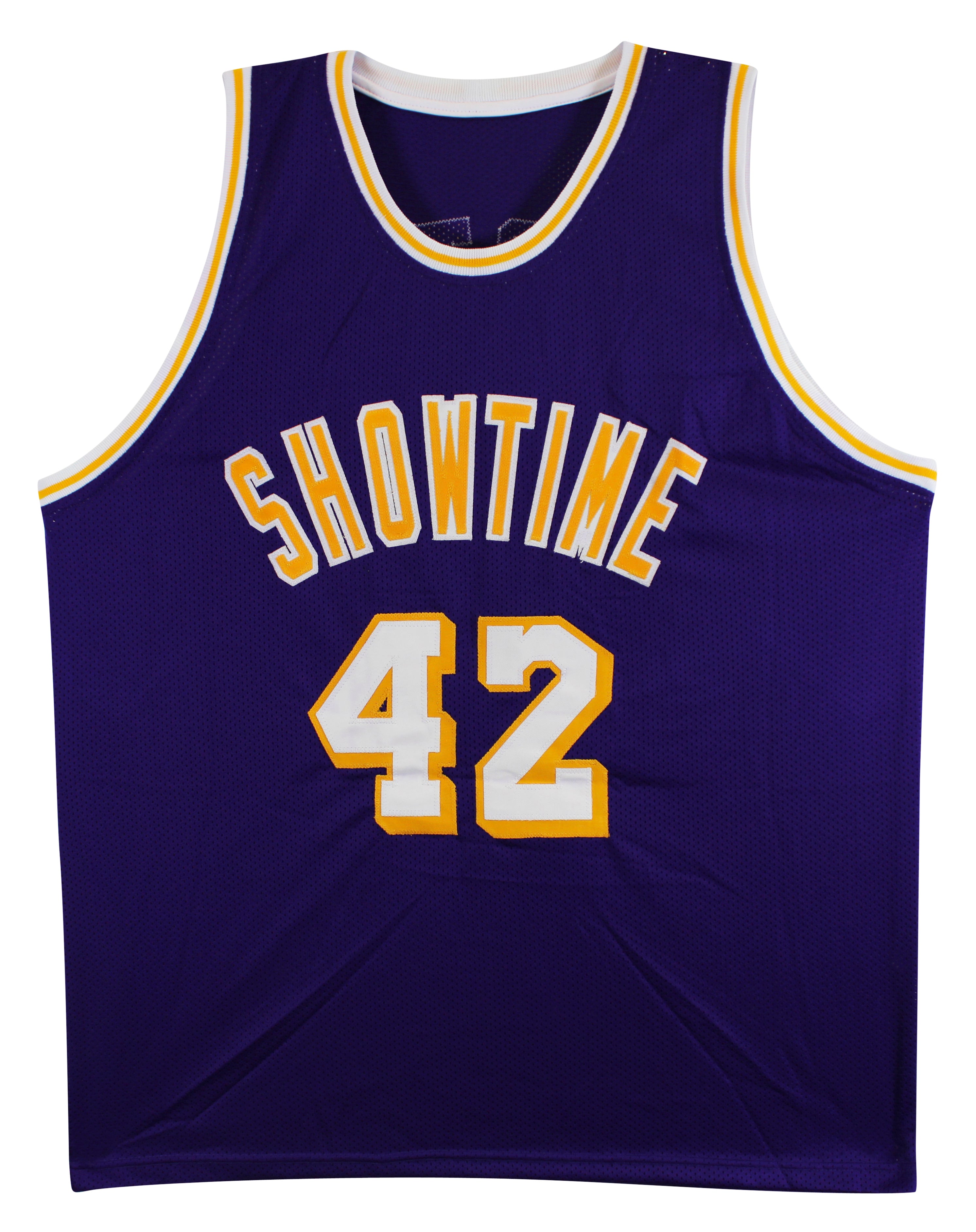 James Worthy Authentic Signed Purple Pro Style Jersey Autographed BAS Witnessed