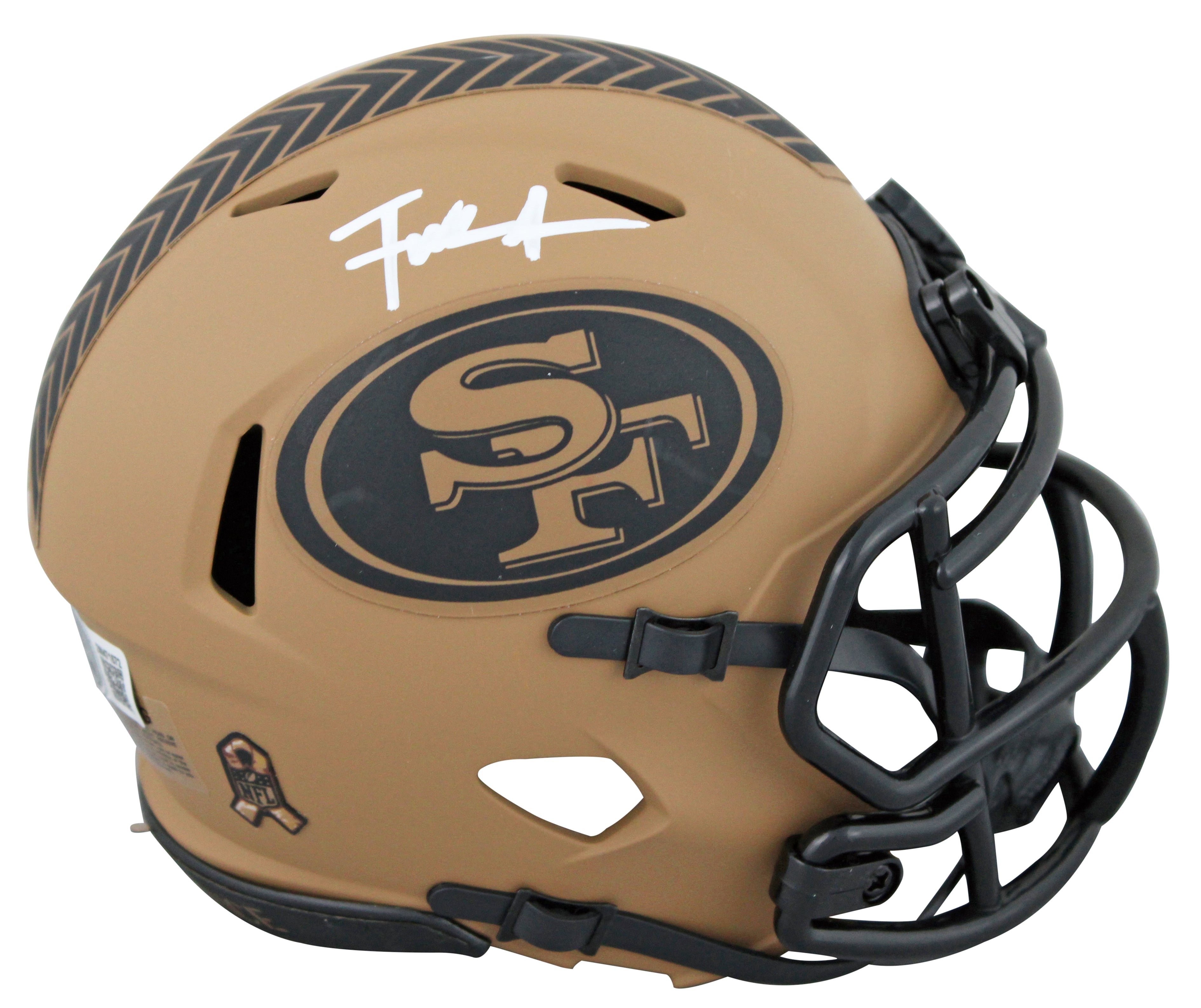 49ers Frank Gore Signed Salute To Service II Speed Mini Helmet W/ Case BAS Wit