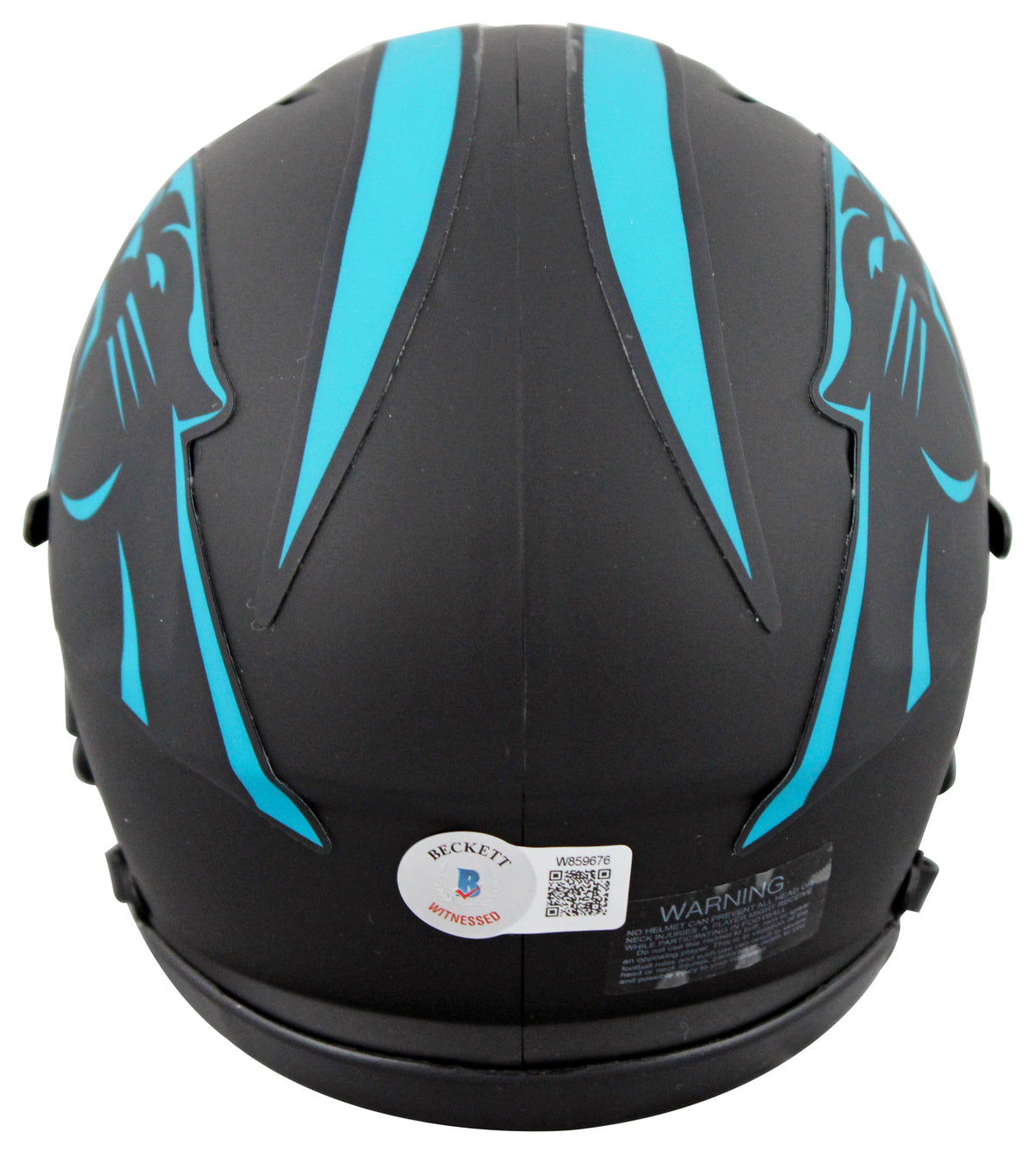 Panthers Ja'Tavion Sanders Signed Eclipse Speed Mini Helmet W/ Case BAS Witness