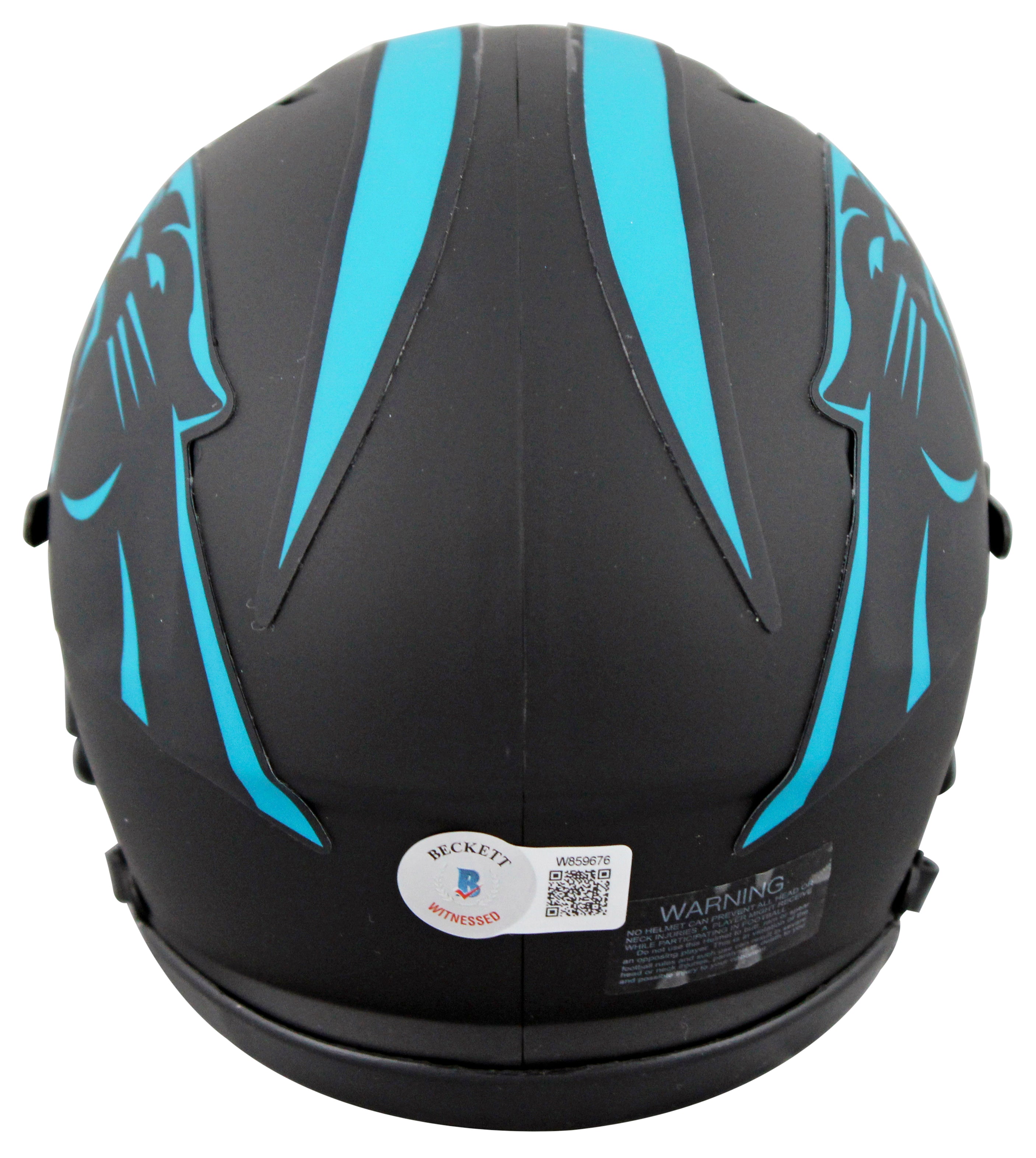 Panthers Ja'Tavion Sanders Signed Eclipse Speed Mini Helmet BAS Witnessed