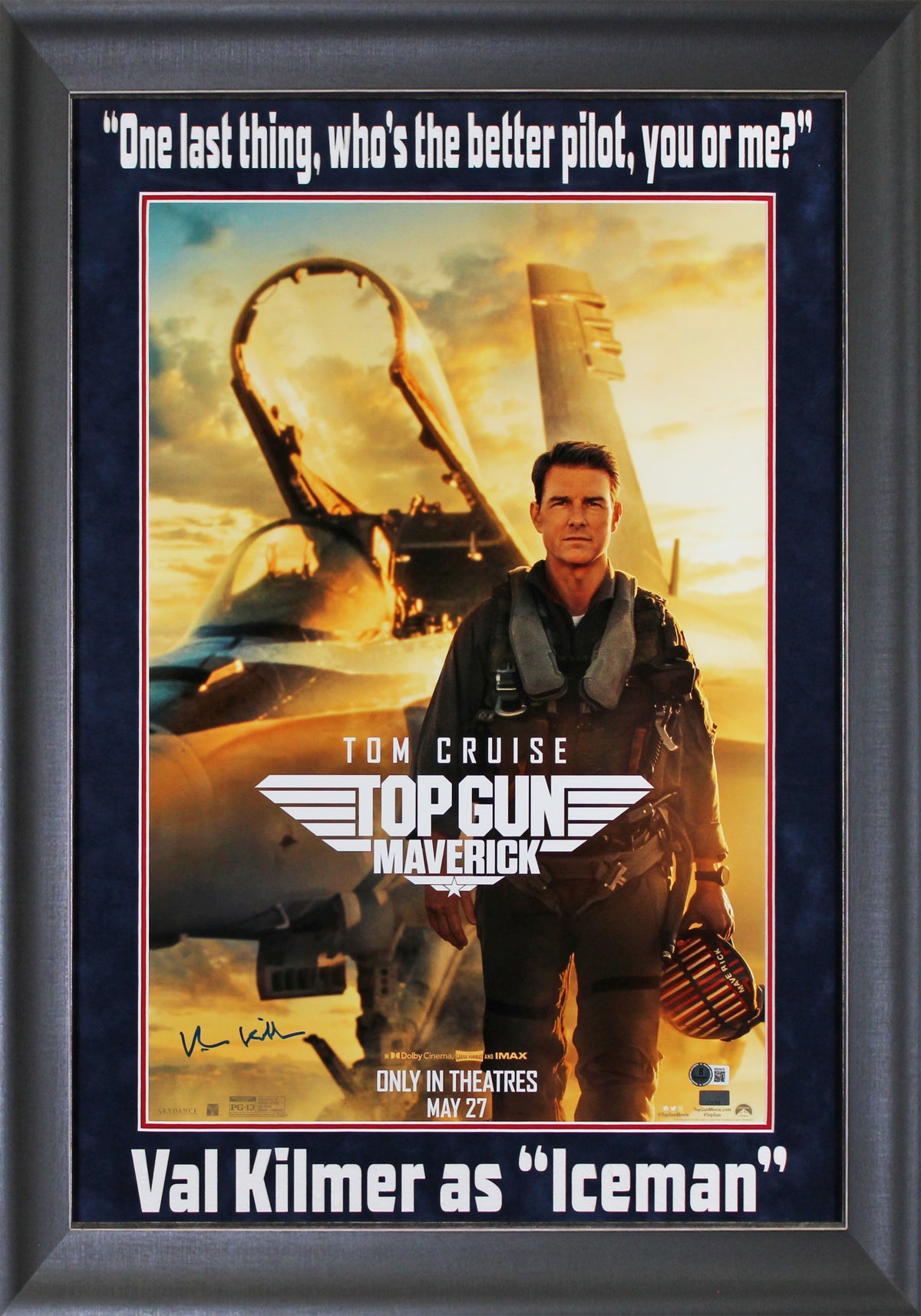 Val Kilmer Top Gun: Maverick Authentic Signed 16x24 Photo Autographed BAS
