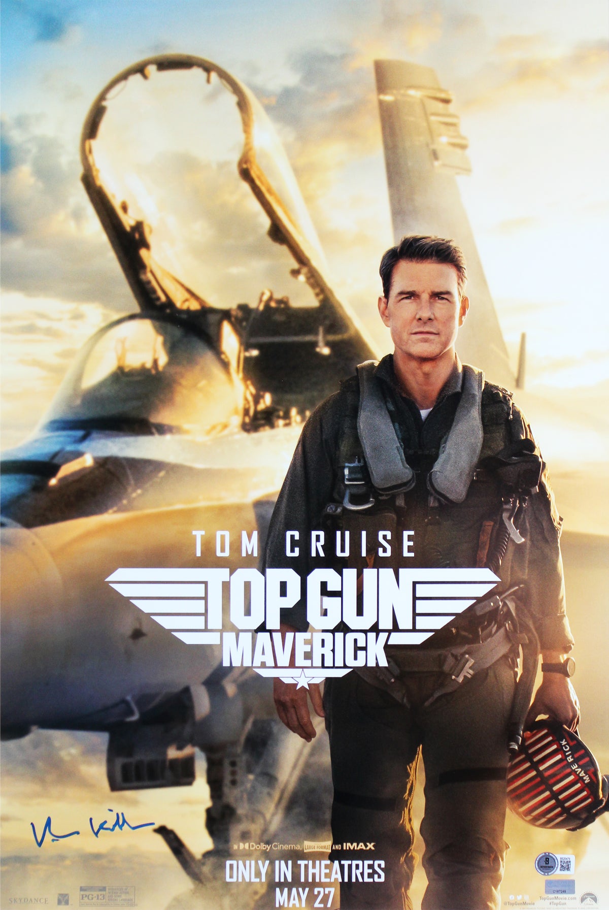 Val Kilmer Top Gun: Maverick Authentic Signed 16x24 Photo BAS #BS20479