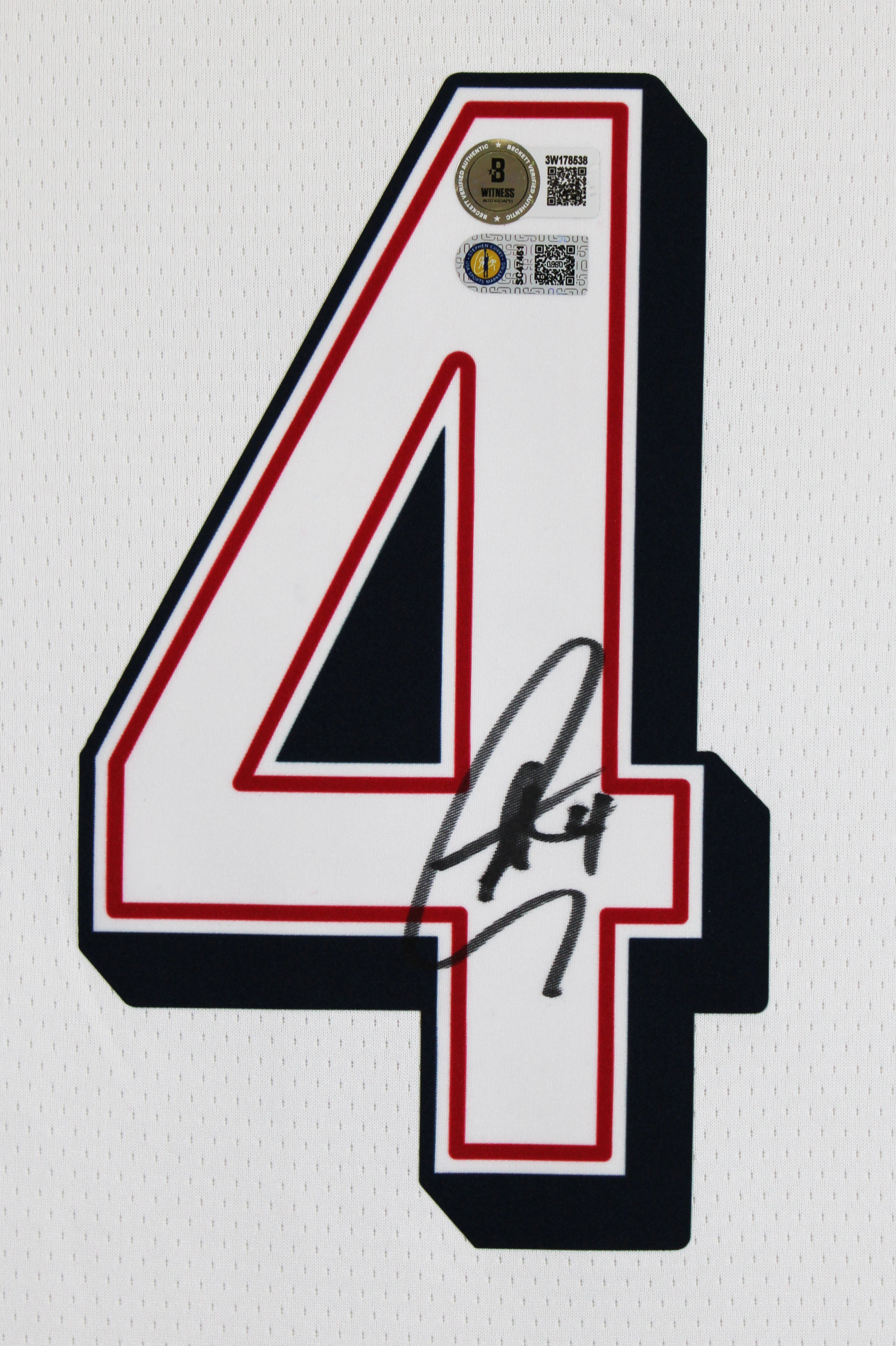Warriors Stephen Curry Authentic Signed Team USA White Nike Swingman Jersey BAS
