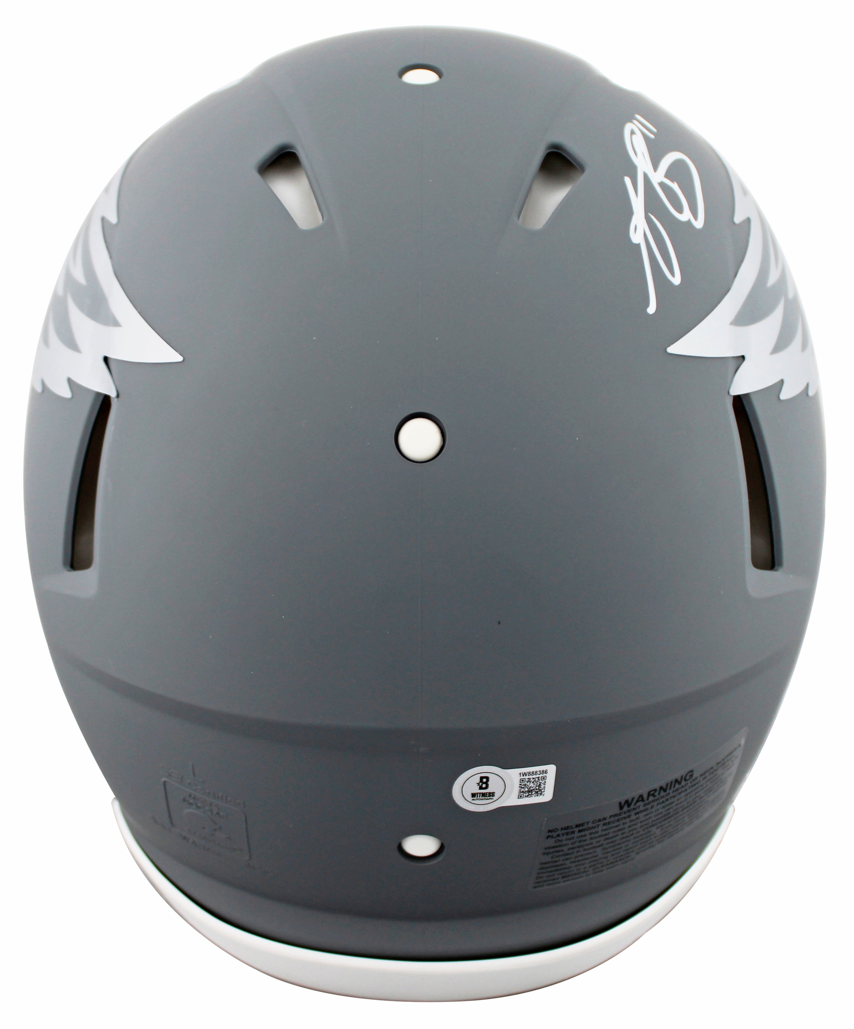 Eagles A.J. Brown Signed Slate Full Size Speed Proline Helmet BAS Witnessed