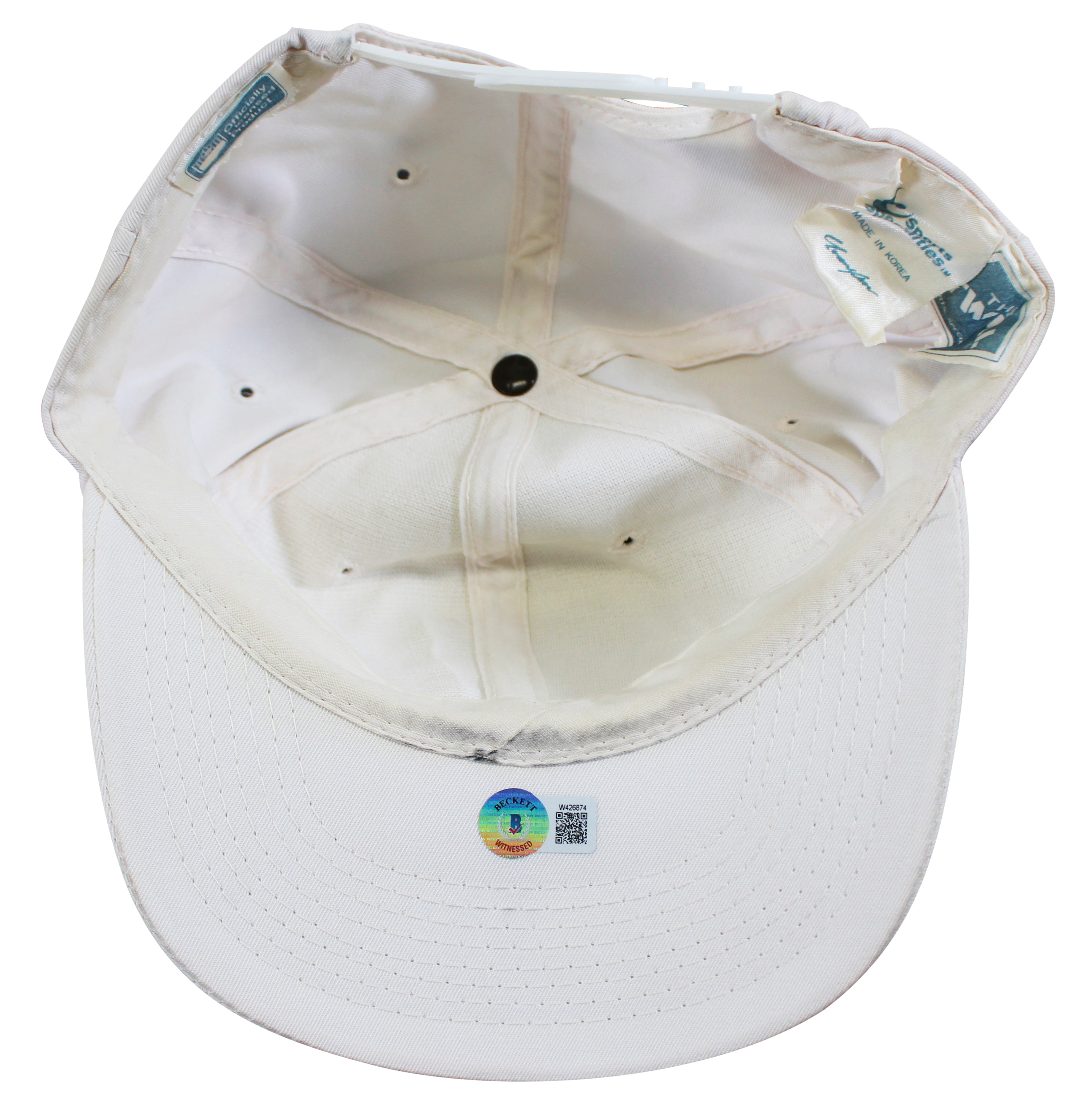 Lakers Magic Johnson & James Worthy Signed 1987-88 NBA Champs Hat BAS W #W426874