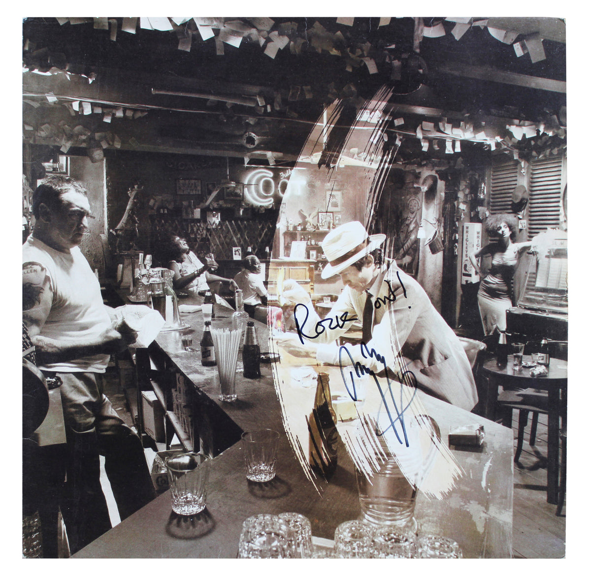 Jimmy Page Led Zeppelin Signed In Through The Out Door Album Cover W/ Vinyl PSA