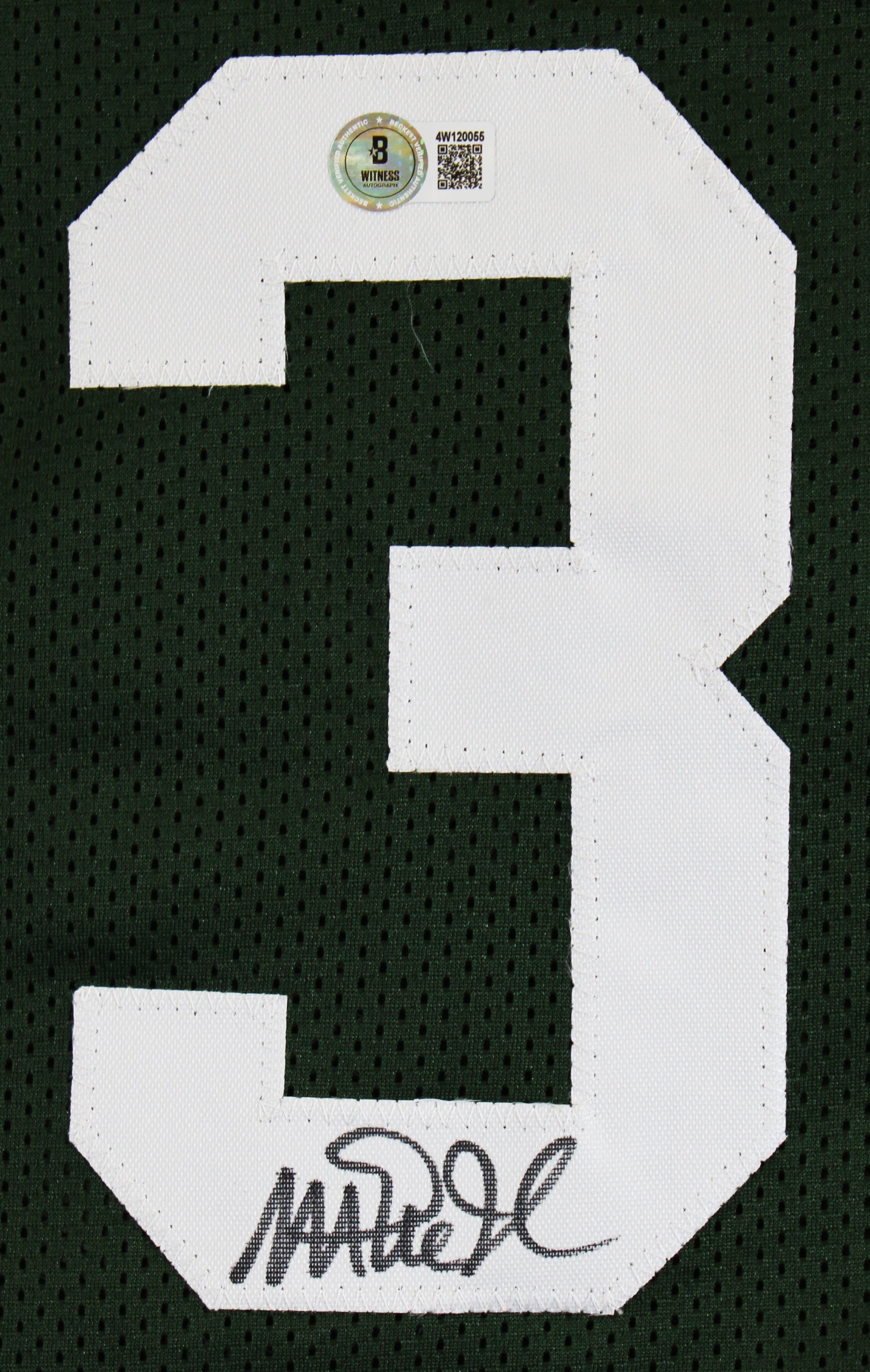Michigan State Magic Johnson Authentic Signed Green Jersey BAS Witnessed 4