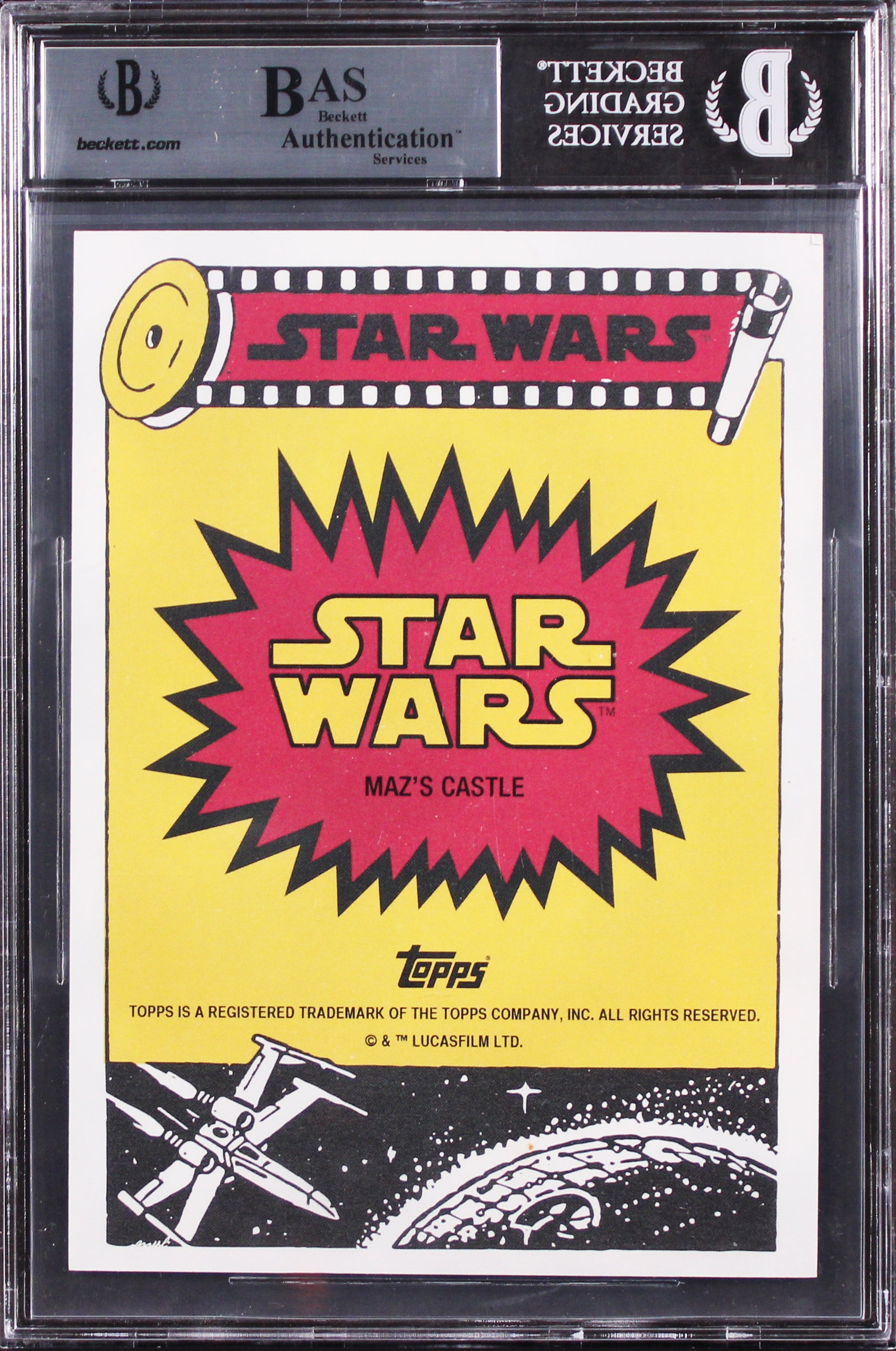 Aidan Cook Star Wars Signed Star Wars Force Awakens Trailer OS #30 Card BAS Slab