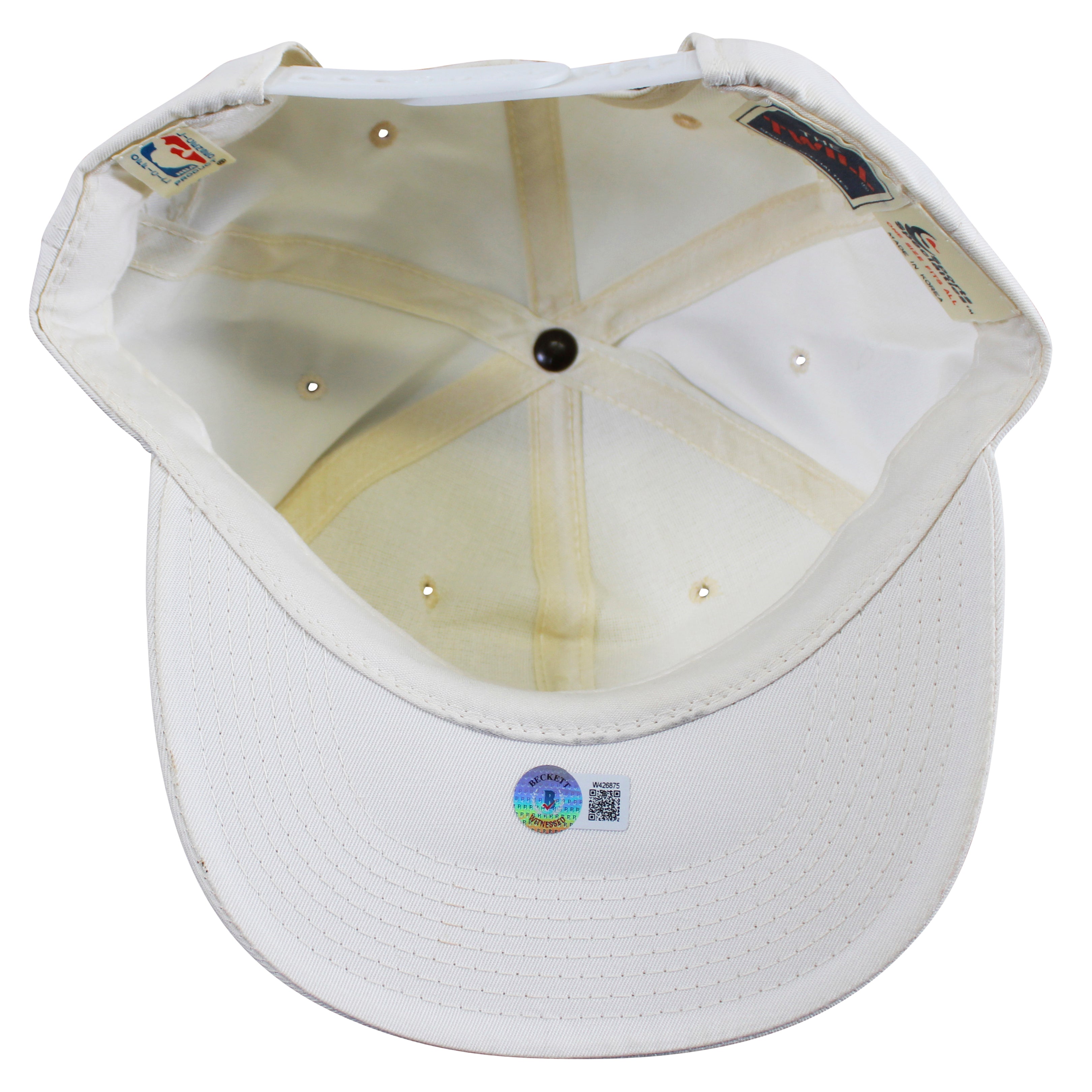 Lakers Magic Johnson & James Worthy Signed 1987-88 NBA Champs Hat BAS W #W426875
