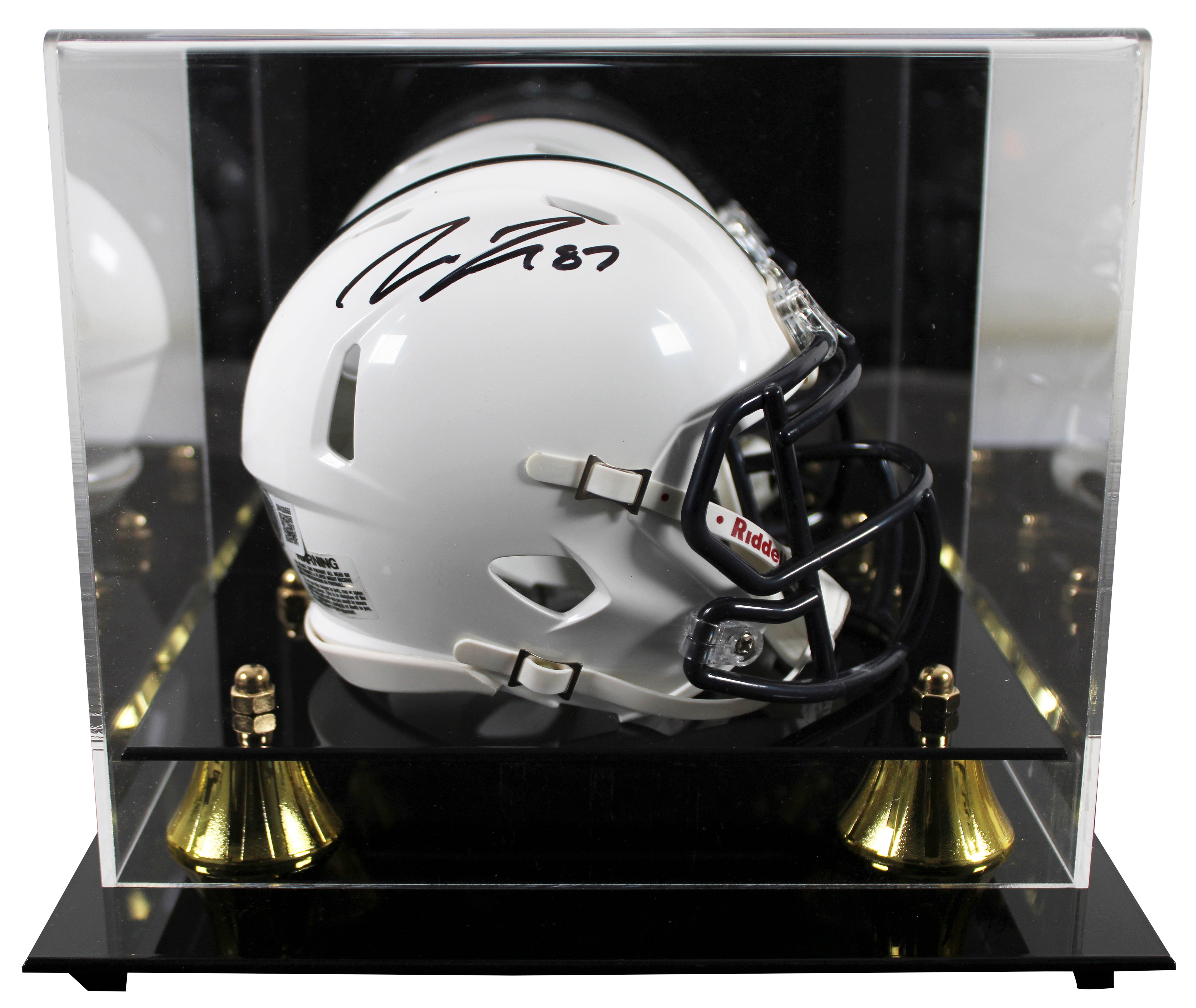 Penn State Pat Freiermuth Authentic Signed Speed Mini Helmet W/ Case BAS Witness