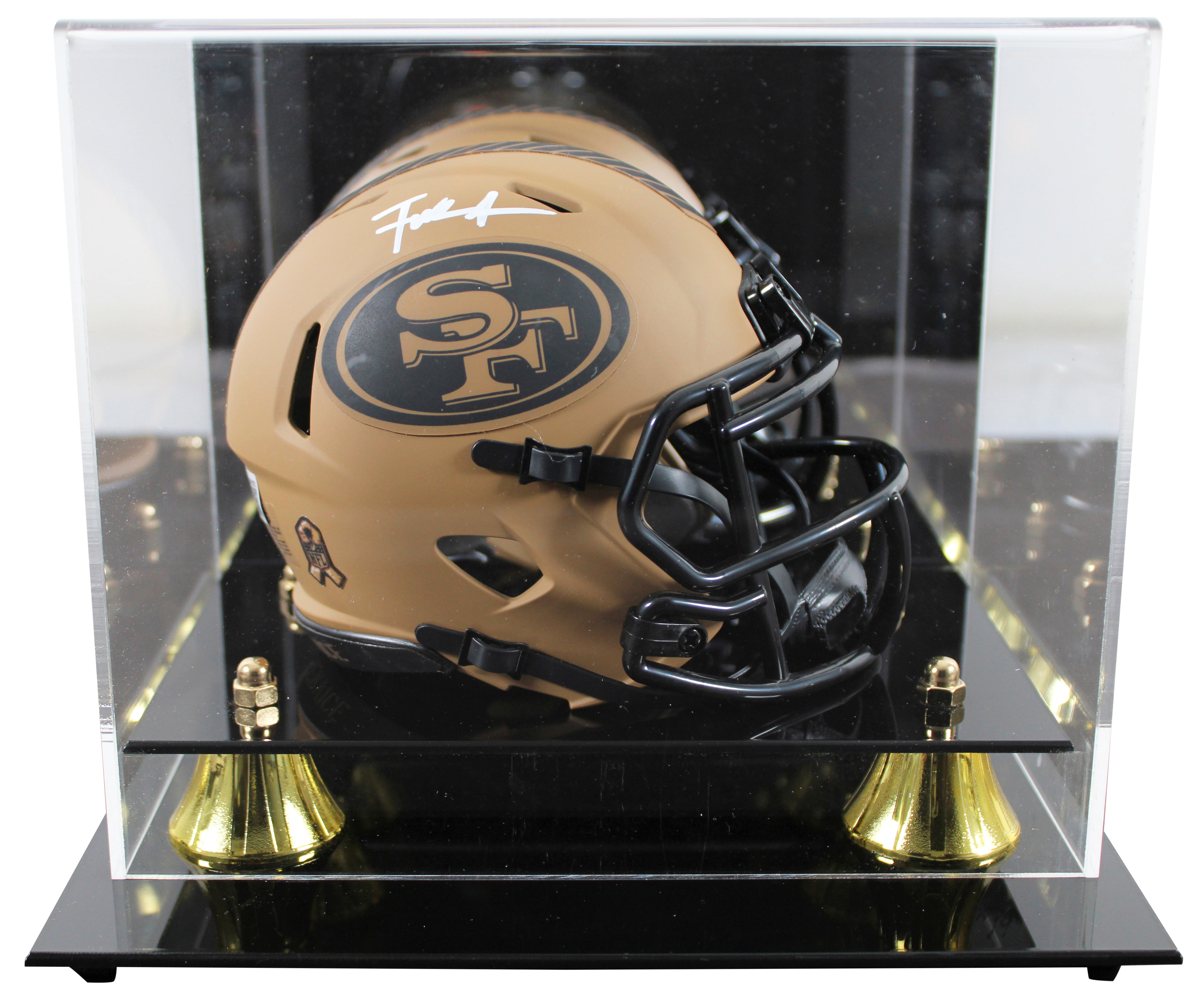 49ers Frank Gore Signed Salute To Service II Speed Mini Helmet W/ Case BAS Wit