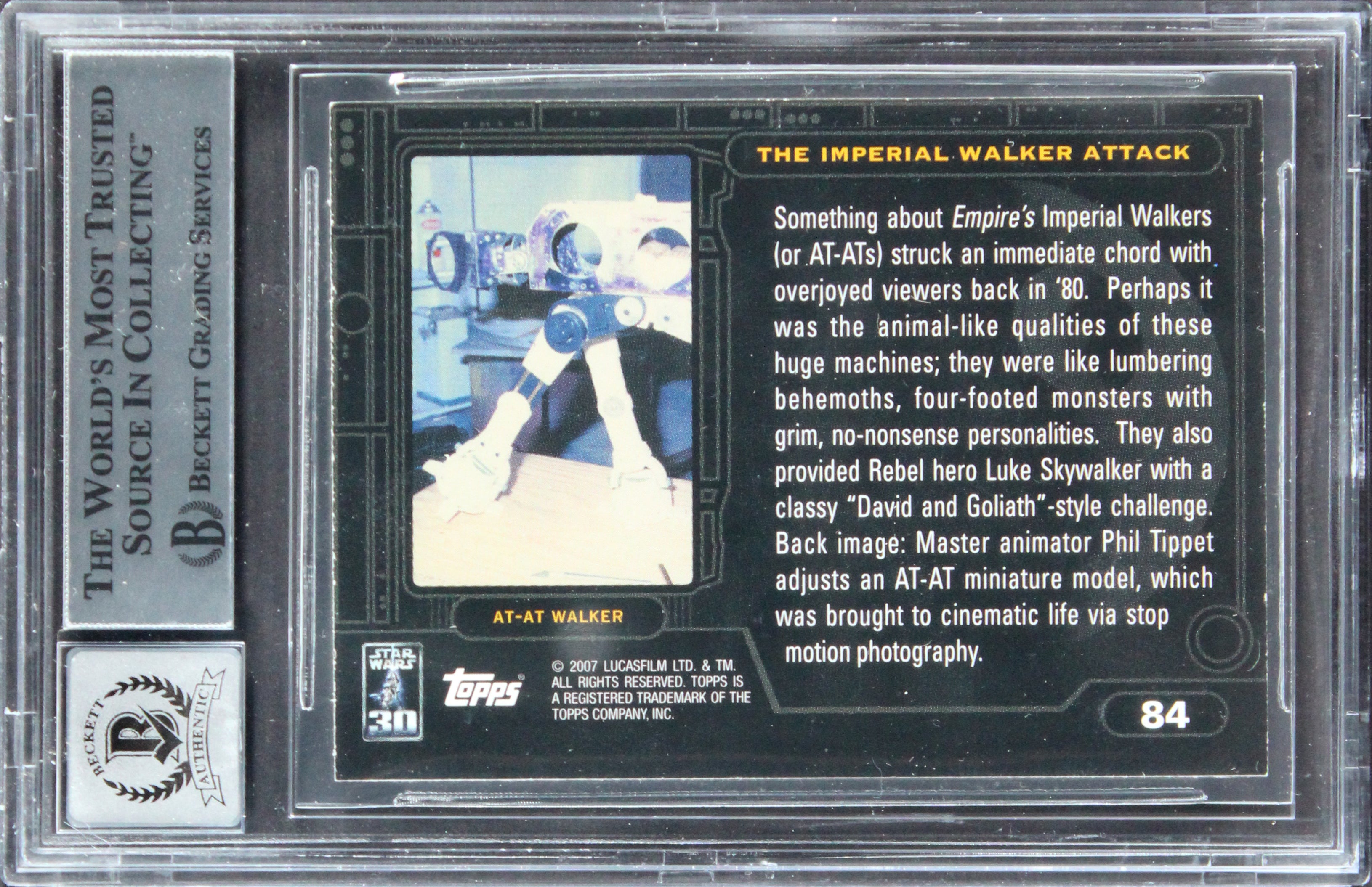 Star Wars (3) Kuran +3 Signed 2007 SW Anniversary #84 Card Auto 10! BAS Slabbed
