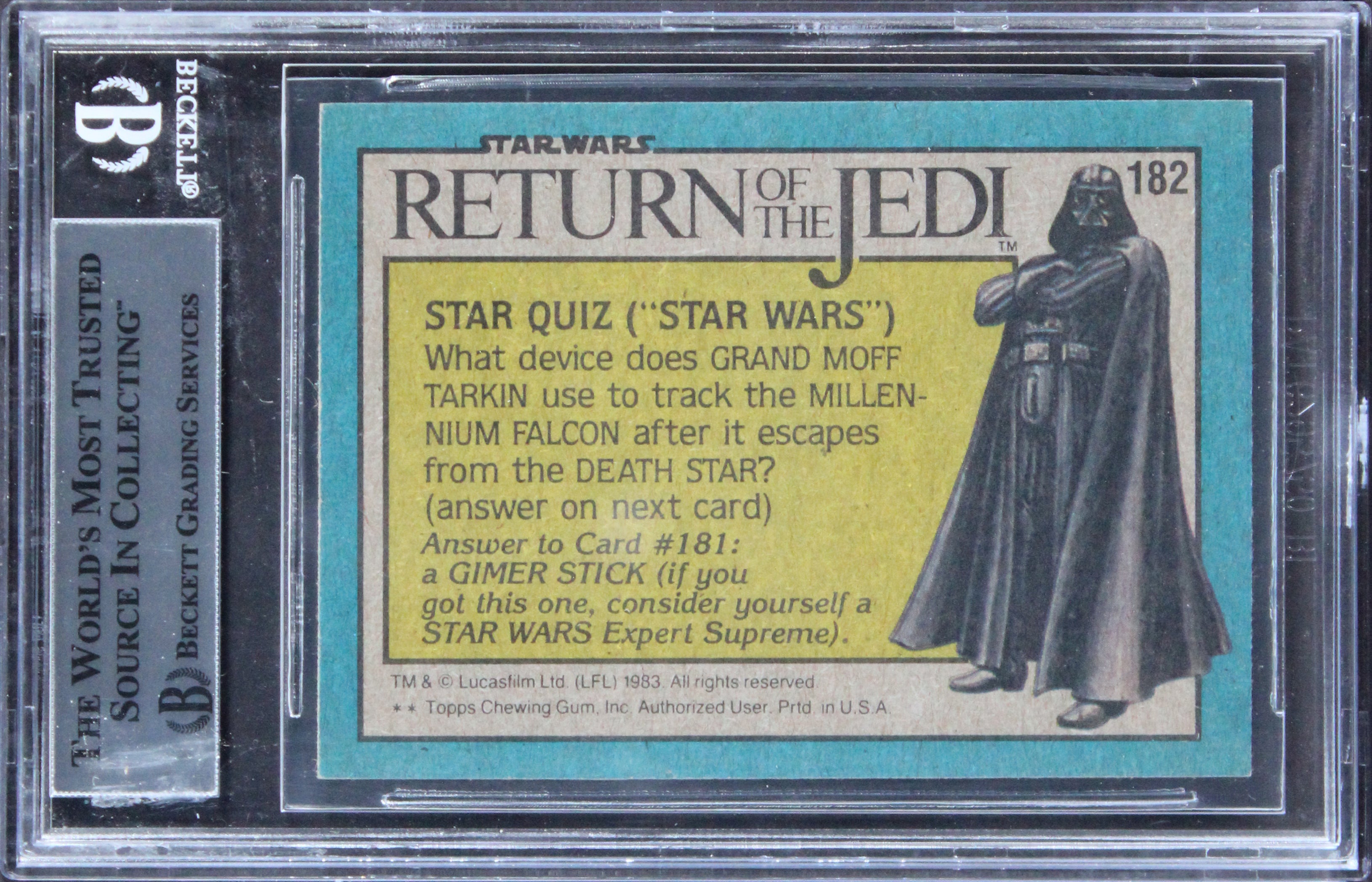 Star Wars (6) Rodis-Jamero, Keeler +4 Signed 1983 SW ROTJ #182 Card BAS Slabbed