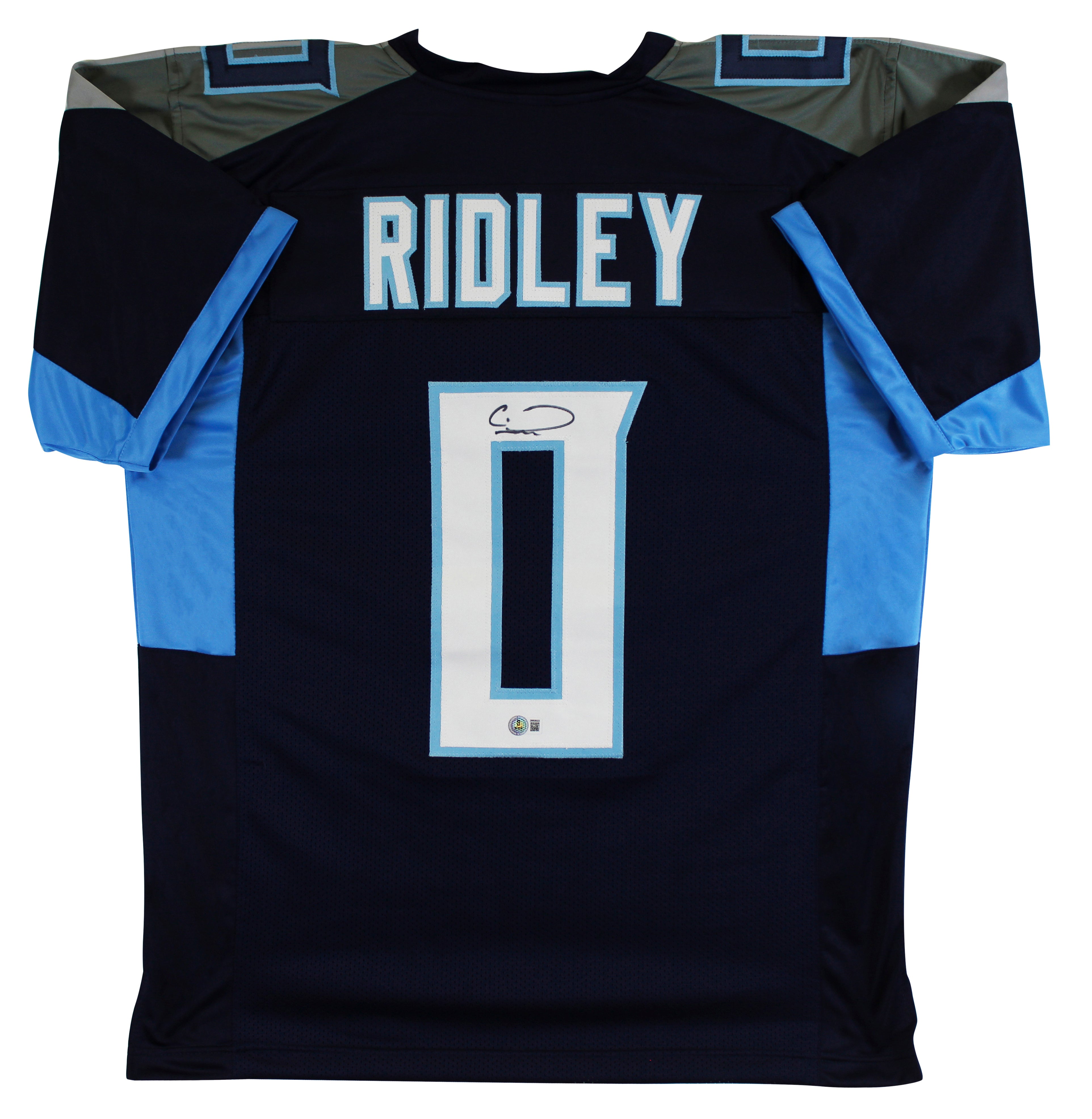 Calvin Ridley Authentic Signed Navy Pro Style Jersey Autographed BAS Witnessed