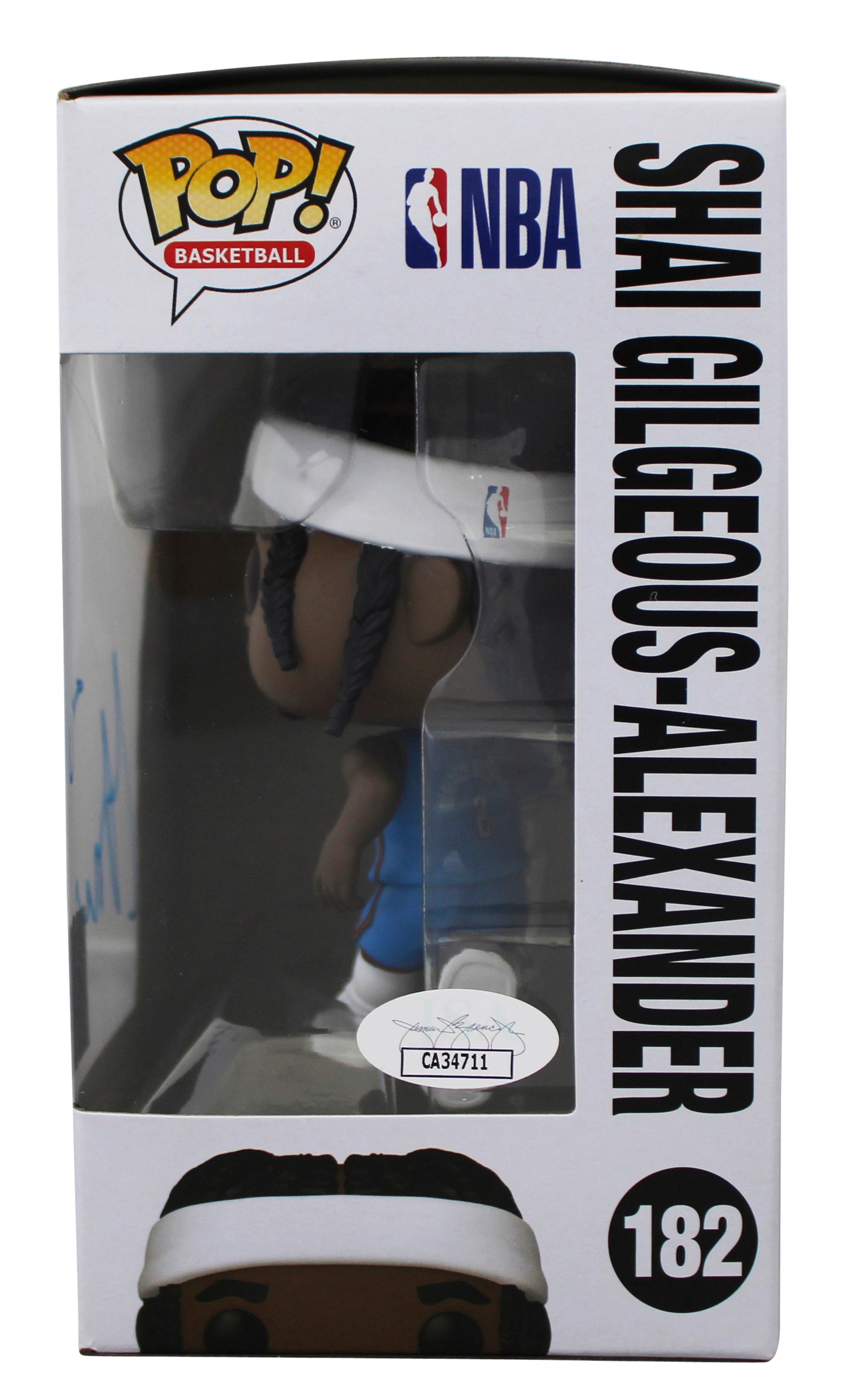 Thunder Shai Gilgeous-Alexander Signed #182 Funko Pop Vinyl Figure JSA #CA34711